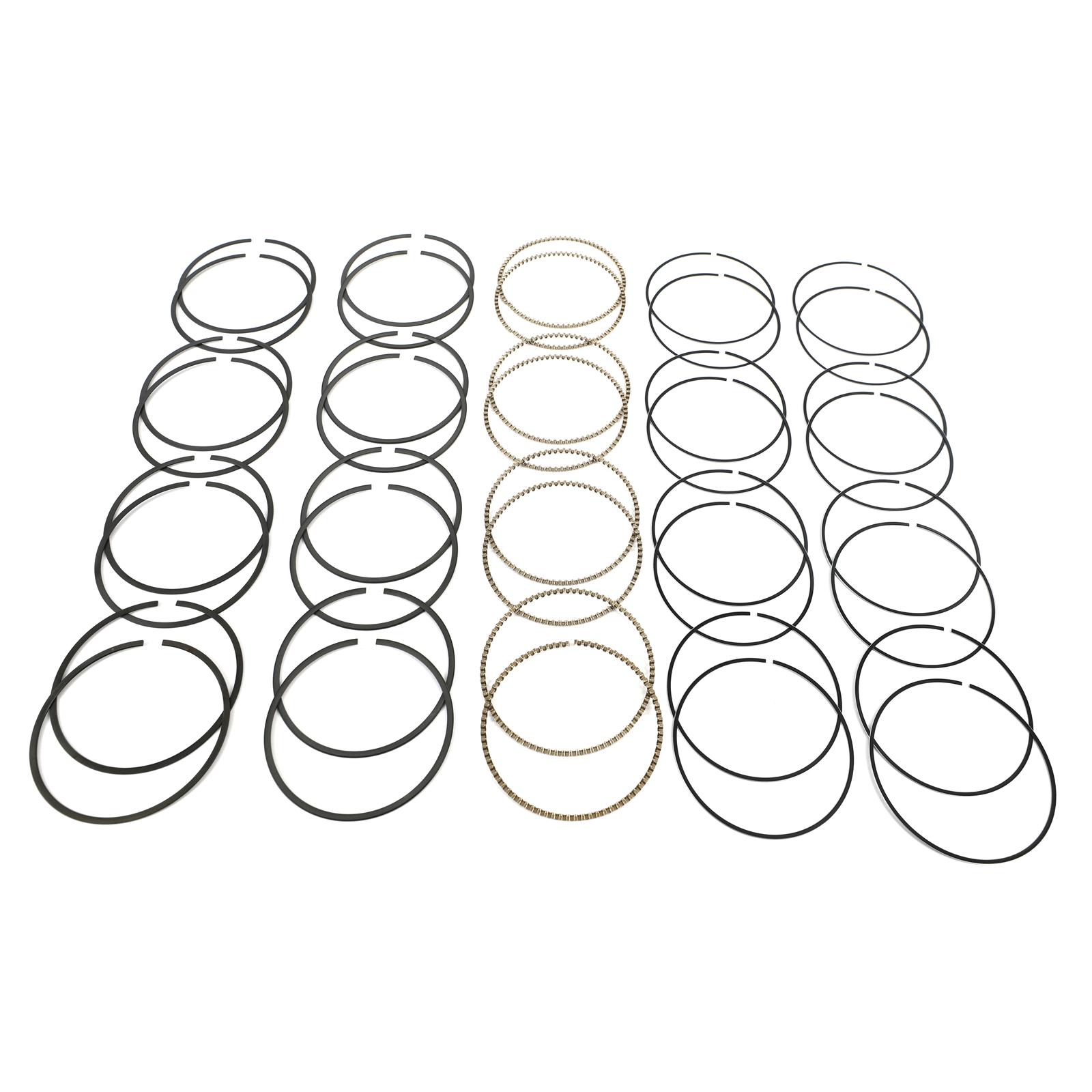 Hastings Stainless Steel Series Performance Ring Sets SN9050 Piston Rings, Performance, Gas Nitrided, 4.125 in. Bore, 1.2mm, 1.2mm, 3.0mm Thickness, 8-Cylinder, Set