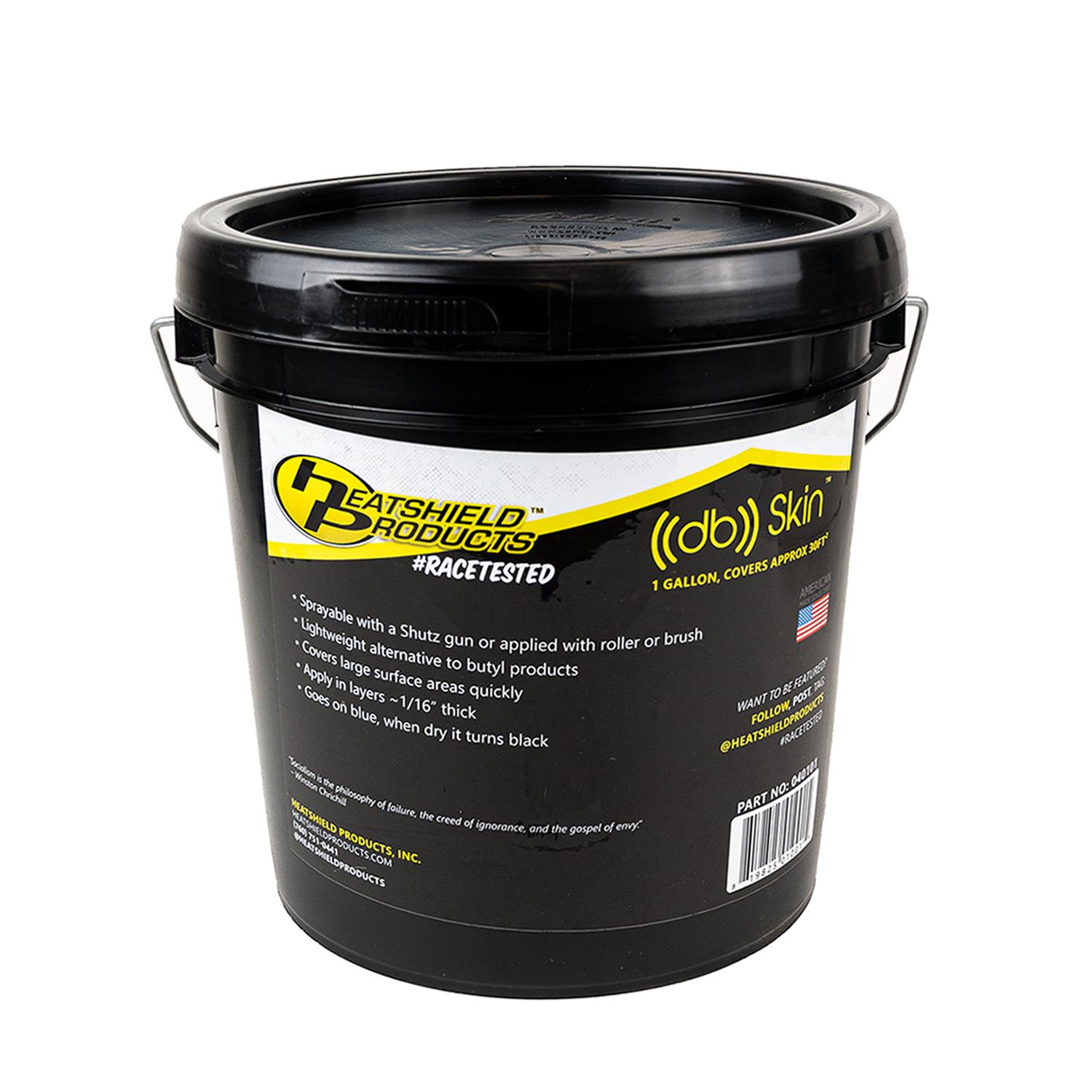 Heatshield Products db Skin Sound Deadener 040101 Deadener, Skin, Spray-on, 1 gallon, Each
