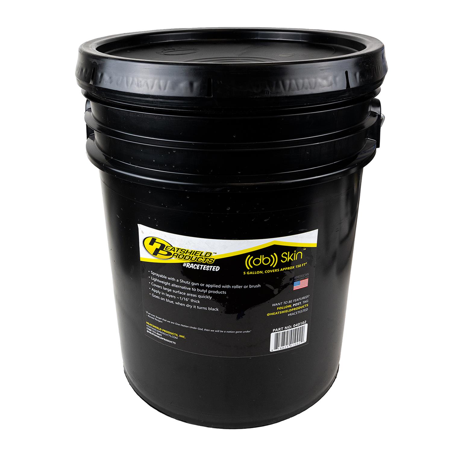 Heatshield Products db Skin Sound Deadener 040102 Deadener, Skin, Spray-on, 5 gallons, Each