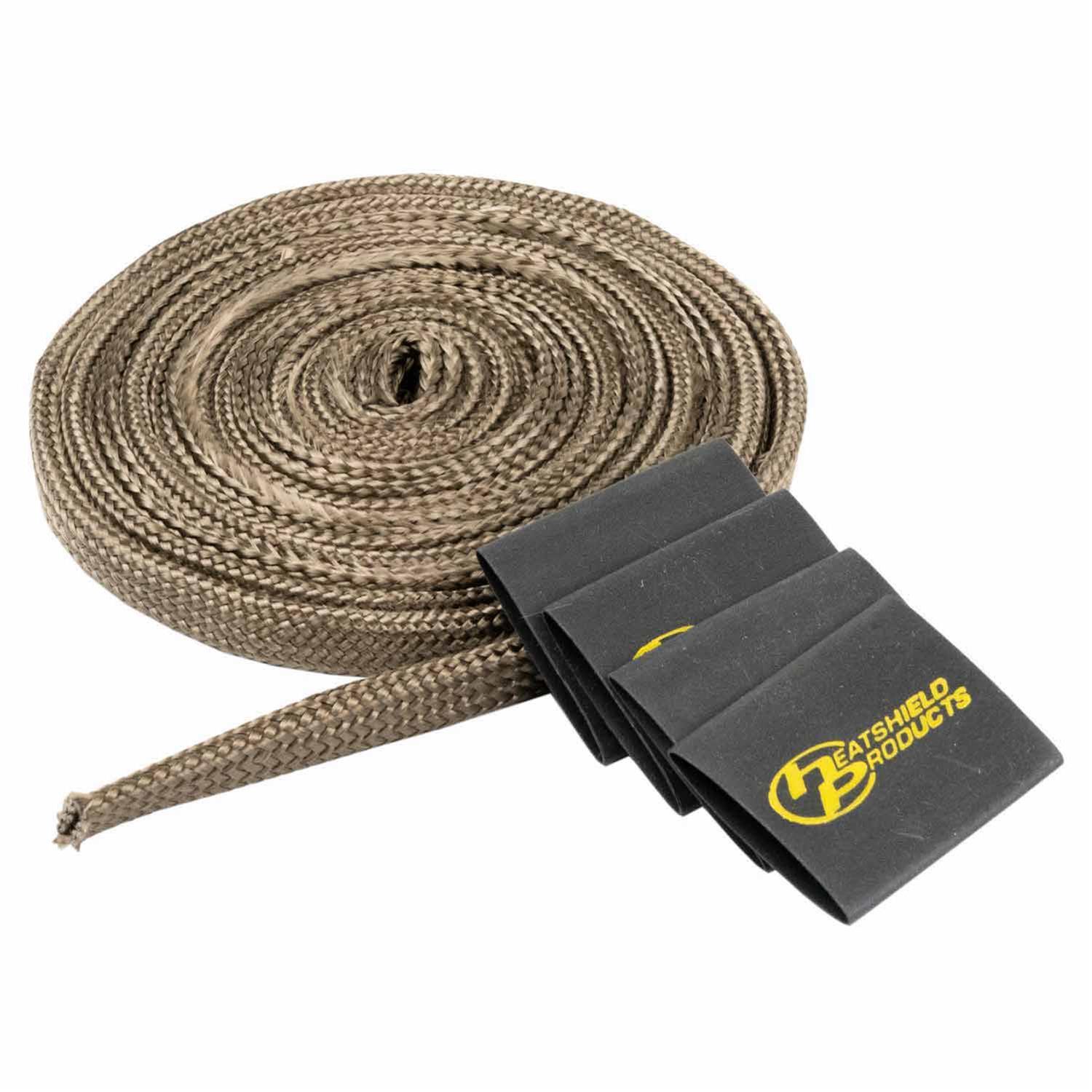 Heatshield Products Lava Hot Rod Sleeves 207002 Heat shield sleeve 1/4 id x 10 ft Roll- Sleeve includes 4 heat shrink and keeps components protected from heat, rated for 1100F.