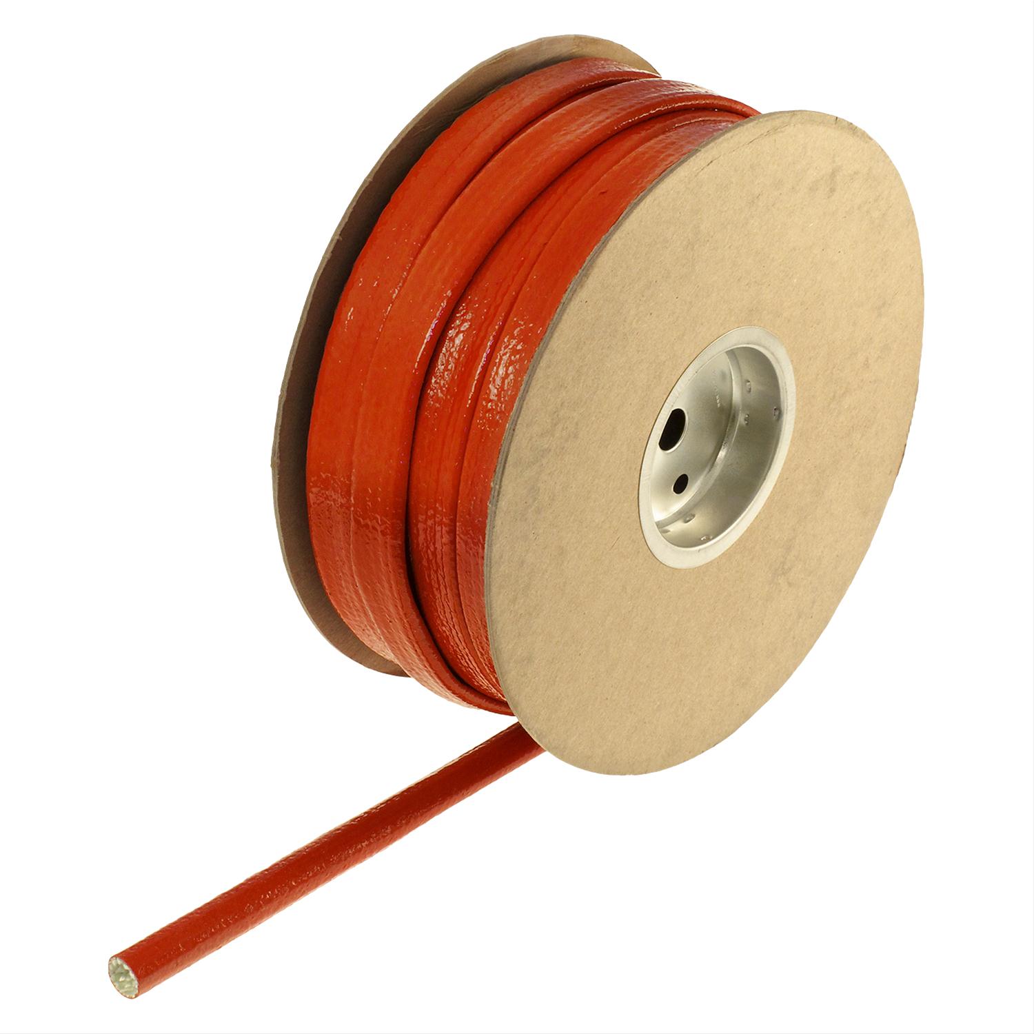Heatshield Products Fire Shield Sleeves 210110 Heat Protection, Shield, 500 degrees F Maximum, Slip-on, Red, 0.375 in. Diameter, 100 ft. Length, Each