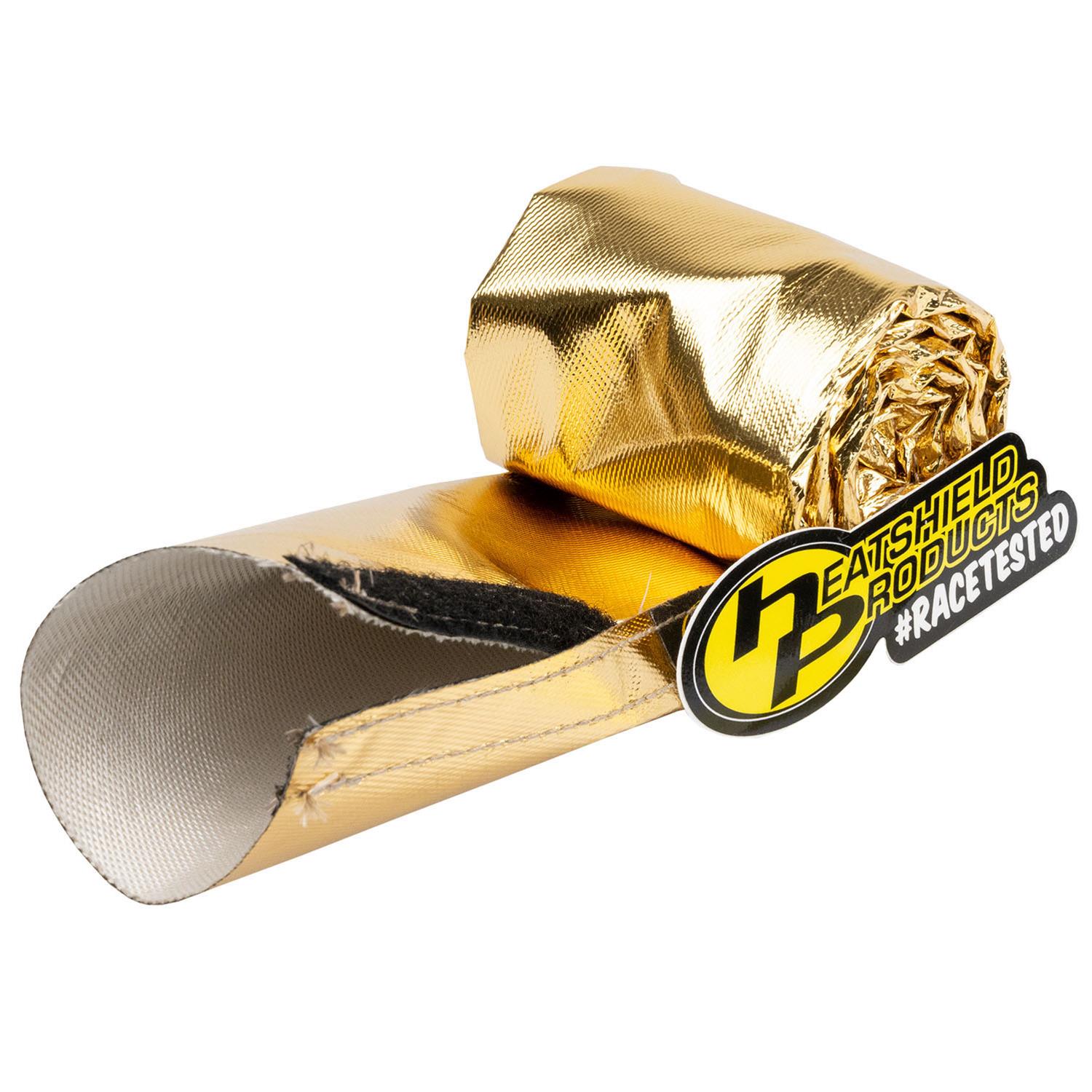 Heatshield Products Heat Sleeves 244200 Sleeve, - Reflective heat shield sleeve 2 id x 3 ft H&L seam- Cold Gold Sleeve shields up to 90 percent of radiant 1100F. thumbnail 2