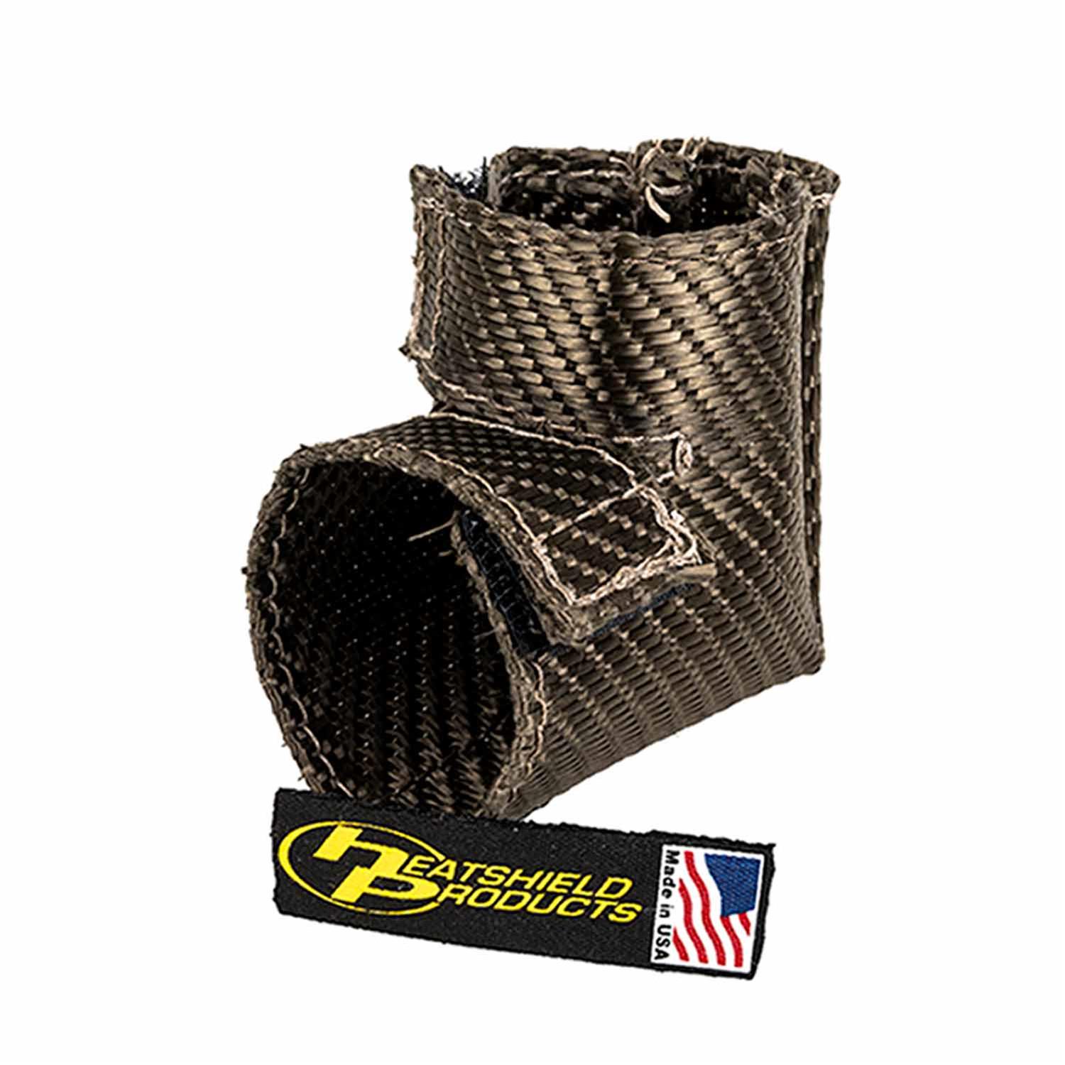 Heatshield Products Utili-Shield Connector Heat Shields 281129 – 90 deg connector heat shield 1 1/2-in id Lava – thumbnail 2