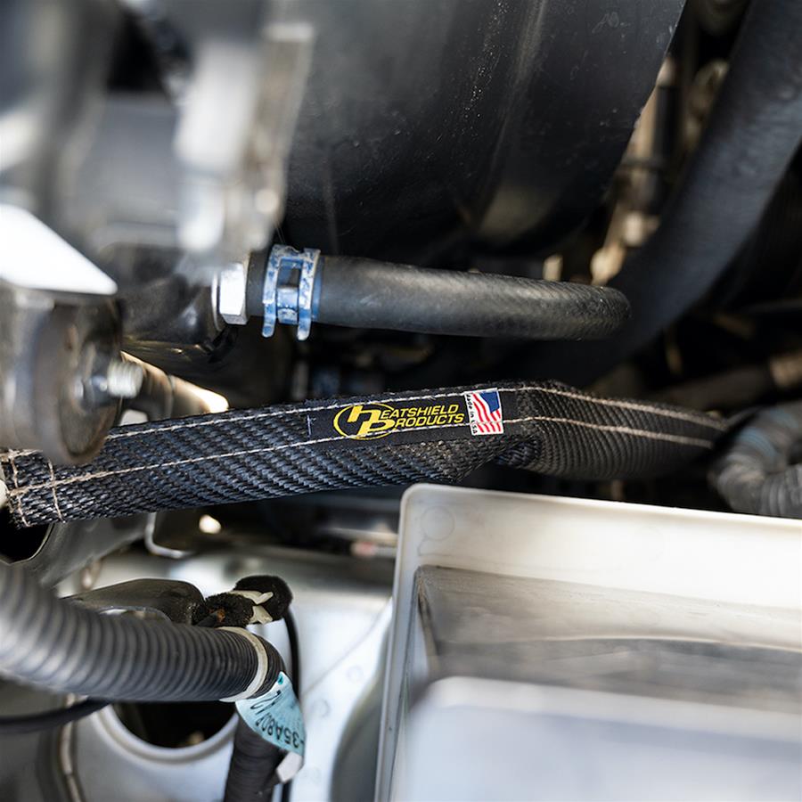 Heatshield Products Stealth Sleeves 282080 Heat Sleeve 1 in x 6 in – Sleeve protects fluids and harnesses from excessive Heat featuring a carbon fiber look. thumbnail 2