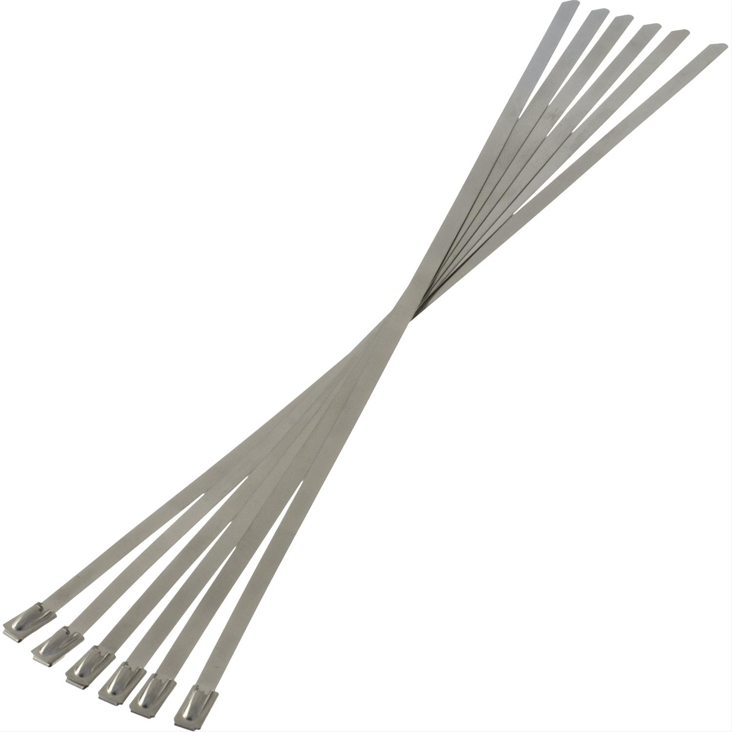 Heatshield Products Thermal-Tie Locking Ties 350010 Ties, Thermal-Tie, 1,800 degree F Rating, Stainless Steel, 3/16 in. Width, 10 in. Length, Set of 6
