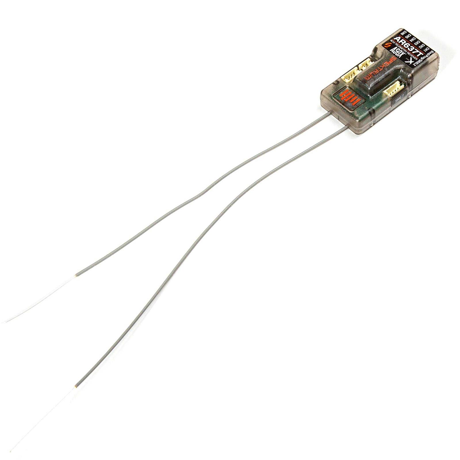 Spektrum SPMAR637T Spektrum RC AR637T DSMX AS3X and SAFE Telemetry Receivers Summit Racing