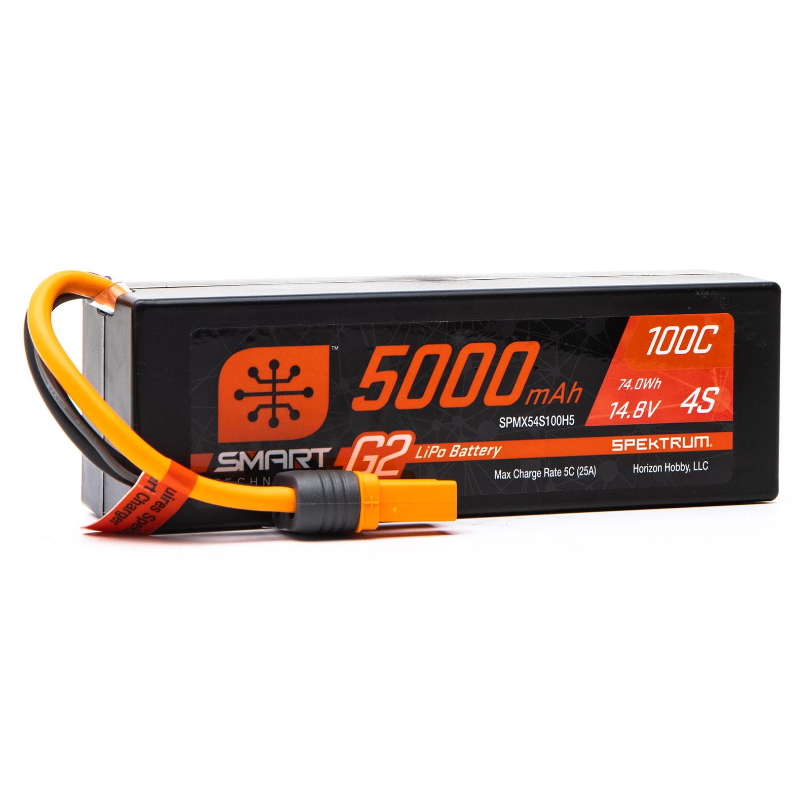 Spektrum SPMX54S100H5 Spektrum Smart G2 LiPo Batteries Summit Racing