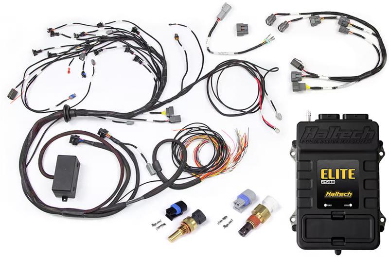Haltech Elite 2500 Terminated Engine Harness ECU Kit w/Late Ignition