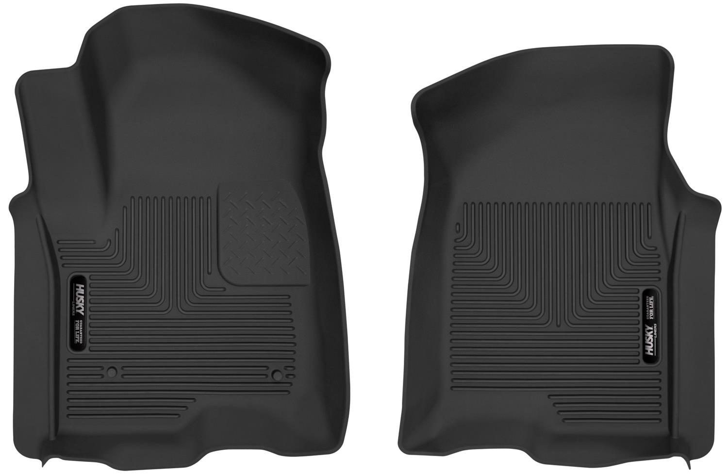 Husky Liners 19-23 Chevy Silverado 1500 Crew Cab/Double Cab X-Act Contour Front Black Floor Liners