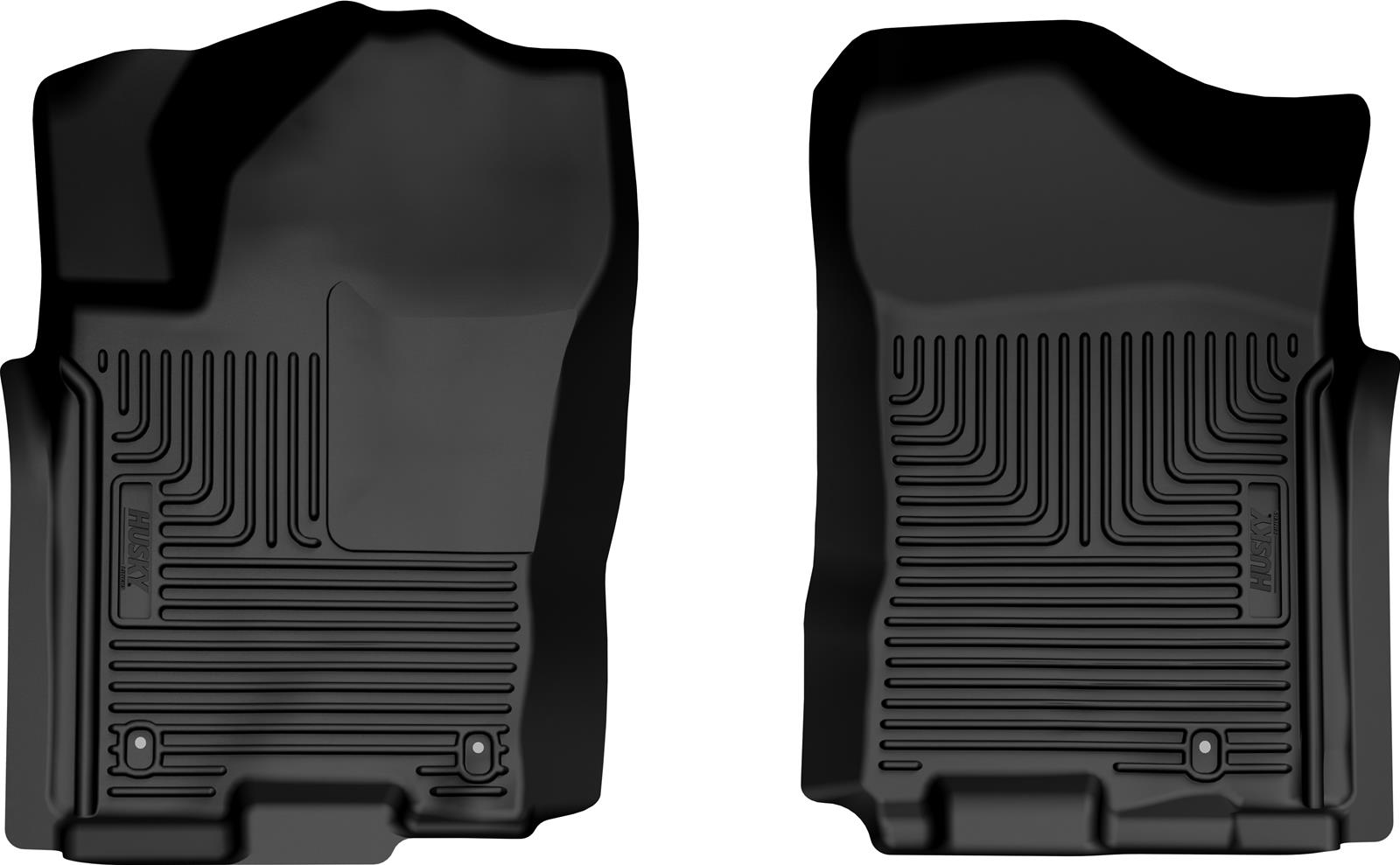 Husky Logo-Ready Mud Guards 54341 Flaps, Logo-Ready, Rear, Rubber, Stainless Steel, Black, Dodge, Pickup, Pair
