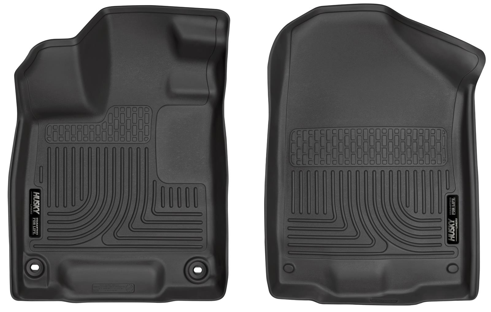 Husky Logo-Ready Mud Guards for 2007-2013 SIERRA 1500, SILVERADO 1500 - 54471 Flaps, Custom-Molded, Rear, Thermoplastic, Black, Chevy, GMC, Pickup, Pair