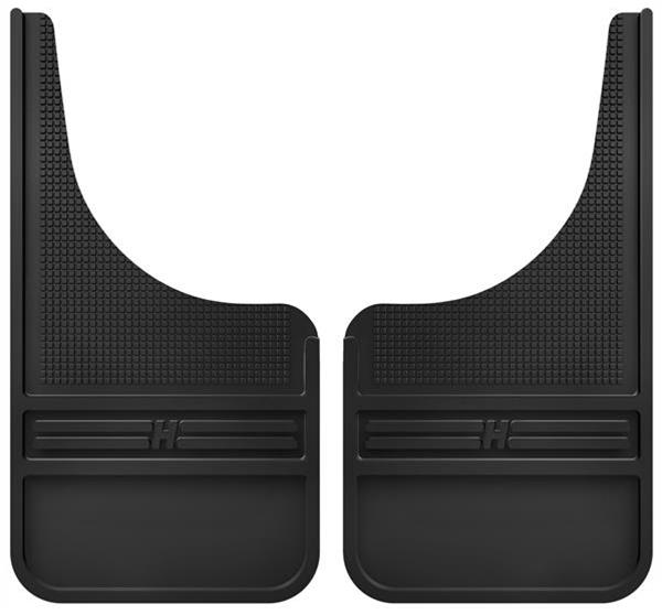 Husky Liners Universal 12in Wide Black Rubber Front Mud Flaps w/o Weight