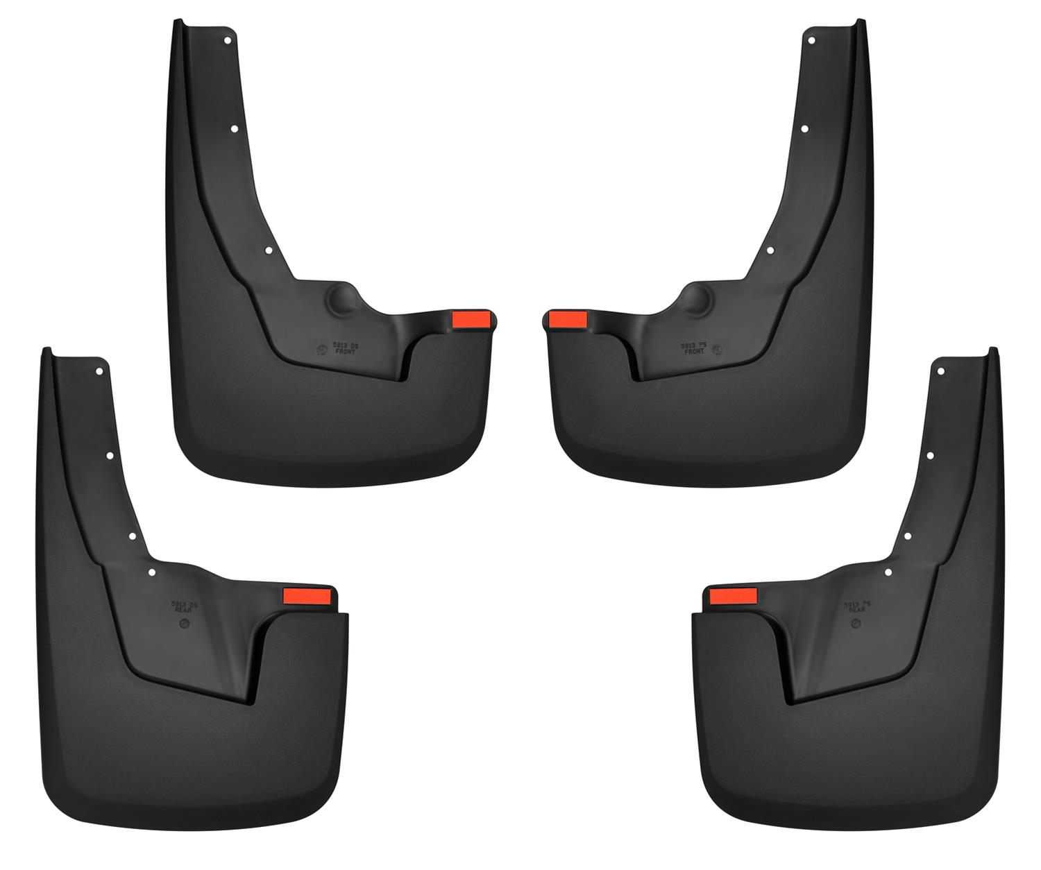Husky Liners 19-22 RAM 1500 w/ OEM Fender Flares Custom-Molded Front & Rear Mud Guards