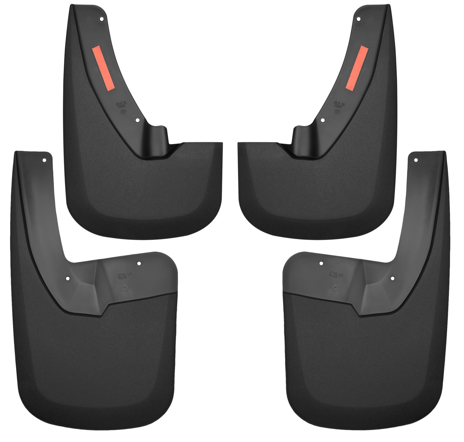 Husky Liners 09-17 Dodge Ram 1500/2500 Both w/ OE Fender Flares Front and Rear Mud Guards - Black
