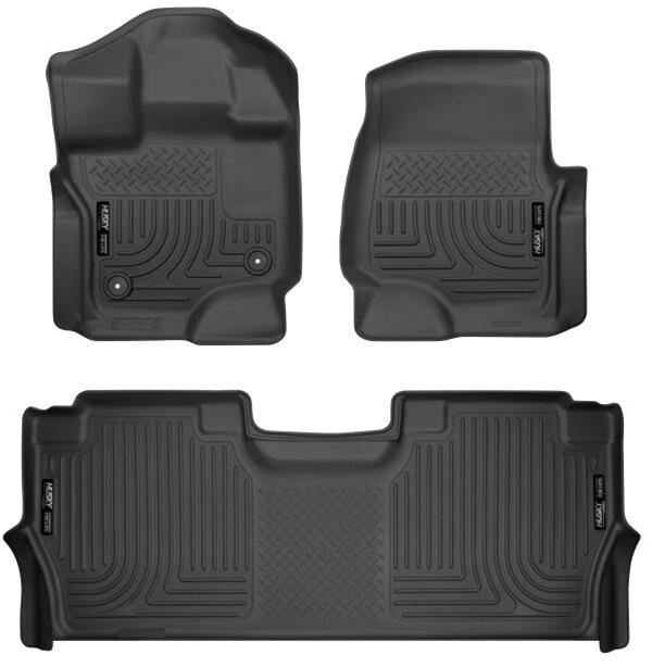 Husky Liners 21-24 Ford F-150 SuperCrew Weatherbeater Black Front & 2nd Seat Floor Liners