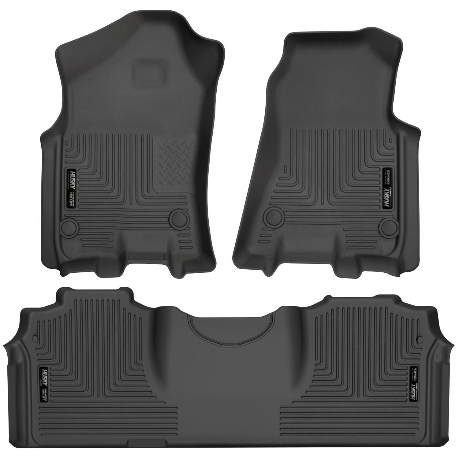 Husky Liners 20-21 Ford Escape All Models Exc Hybrid Weatherbeater Front and 2nd Seat Liners - BLK