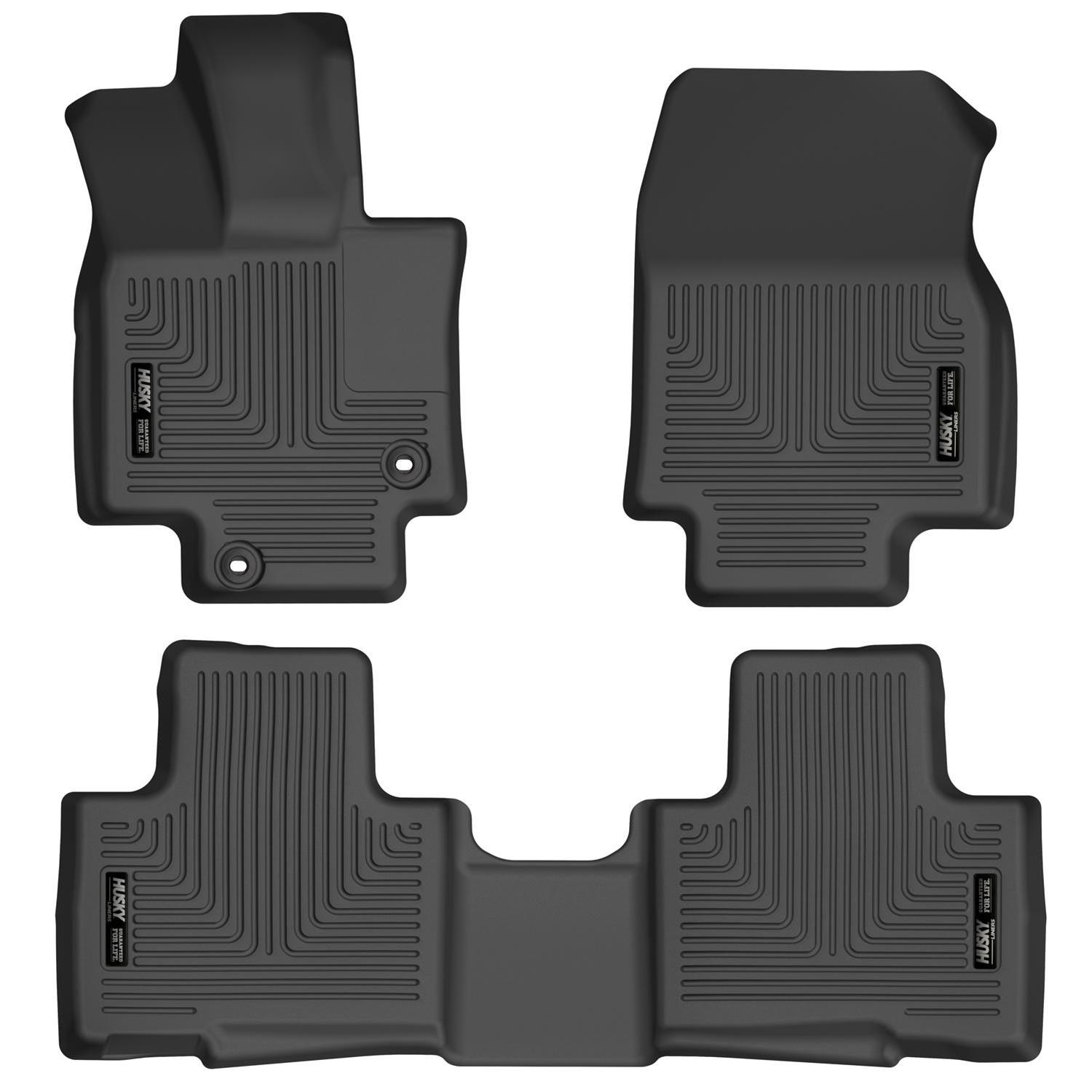 Husky Liners 20-21 Highlander All / 21 Highlander XSE Weatherbeater Front & 2nd Seat Liners - Black