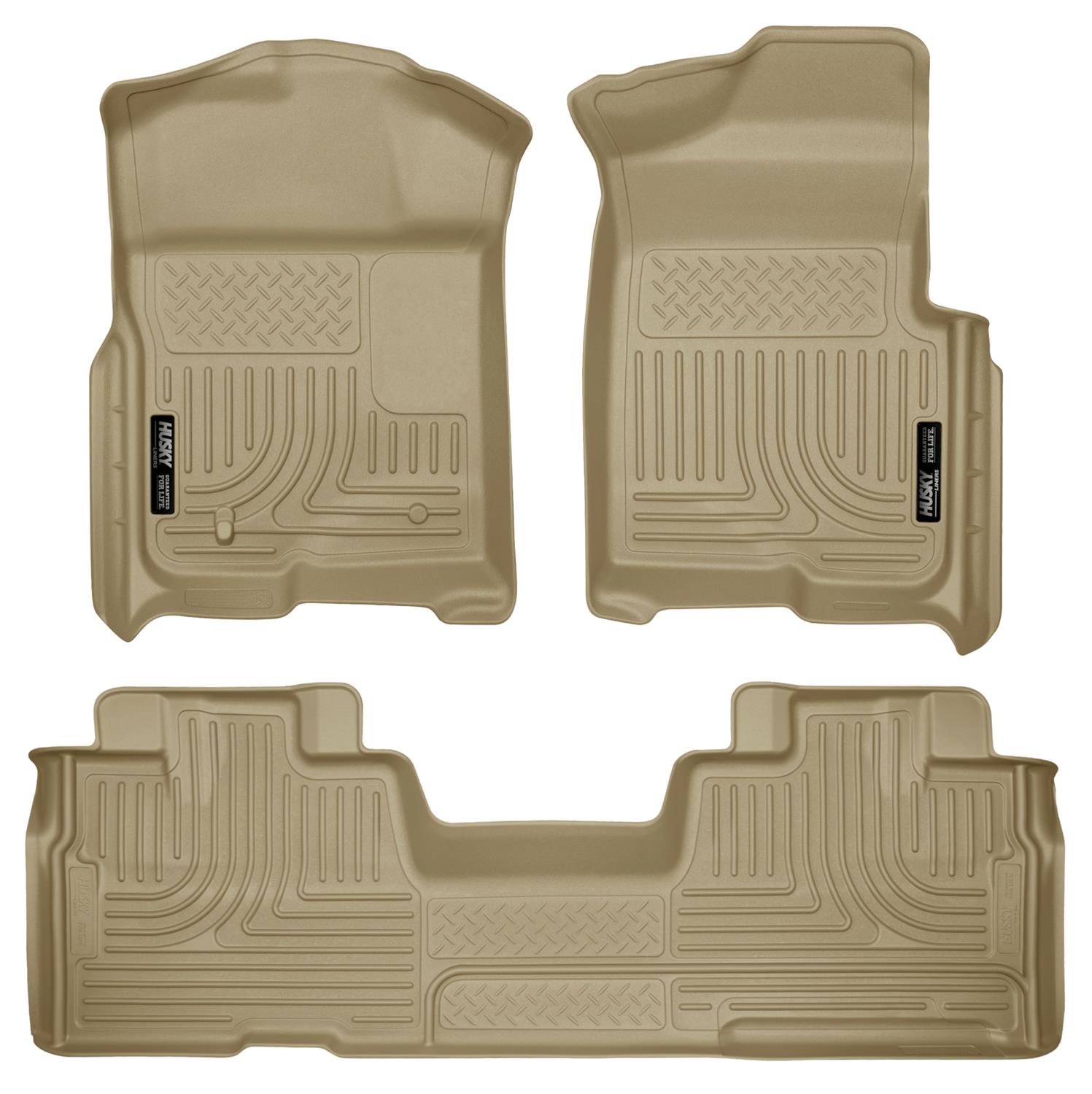 Husky Liners 09-12 Ford F-150 Super Cab WeatherBeater Combo Tan Floor Liners