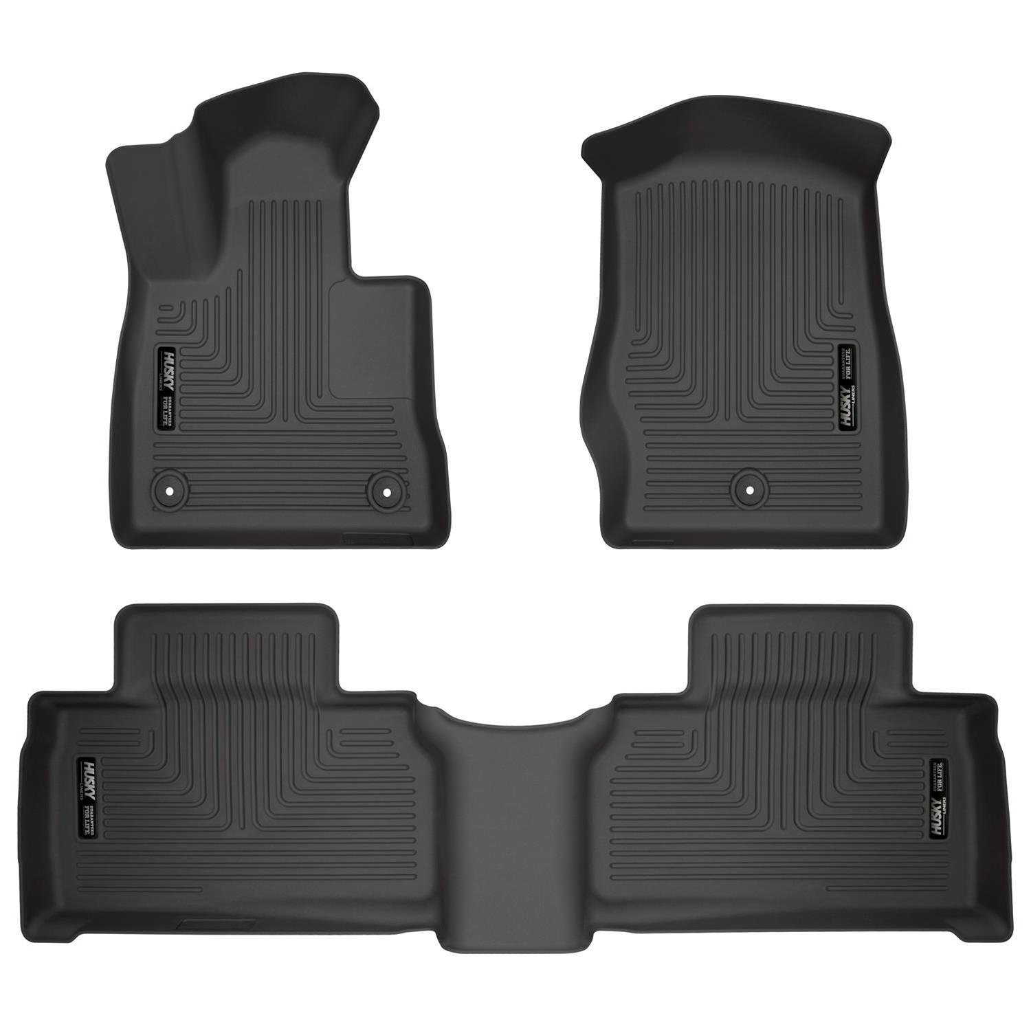 Husky Liners 2020 Ford Explorer Weatherbeater Black Front & 2nd Seat Floor Liners thumbnail 2