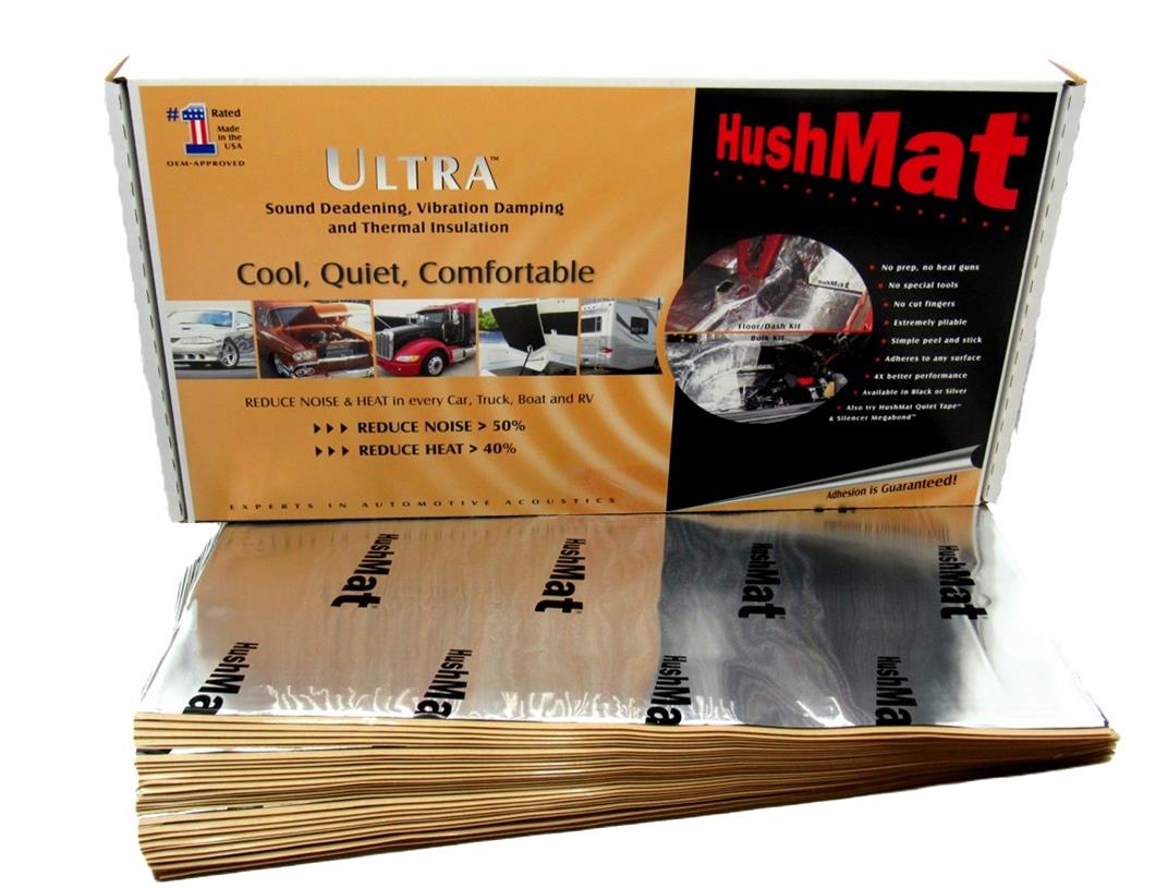 HushMat Bulk Kits 10501 HushMat, Kit, Sound Deadening/Insulation, Easiest To Install, 1.5 mm thick, Silver, Self-Adhesive, 550 Degrees, 58 sq ft, 12in x 23in, Set of 30 thumbnail 3