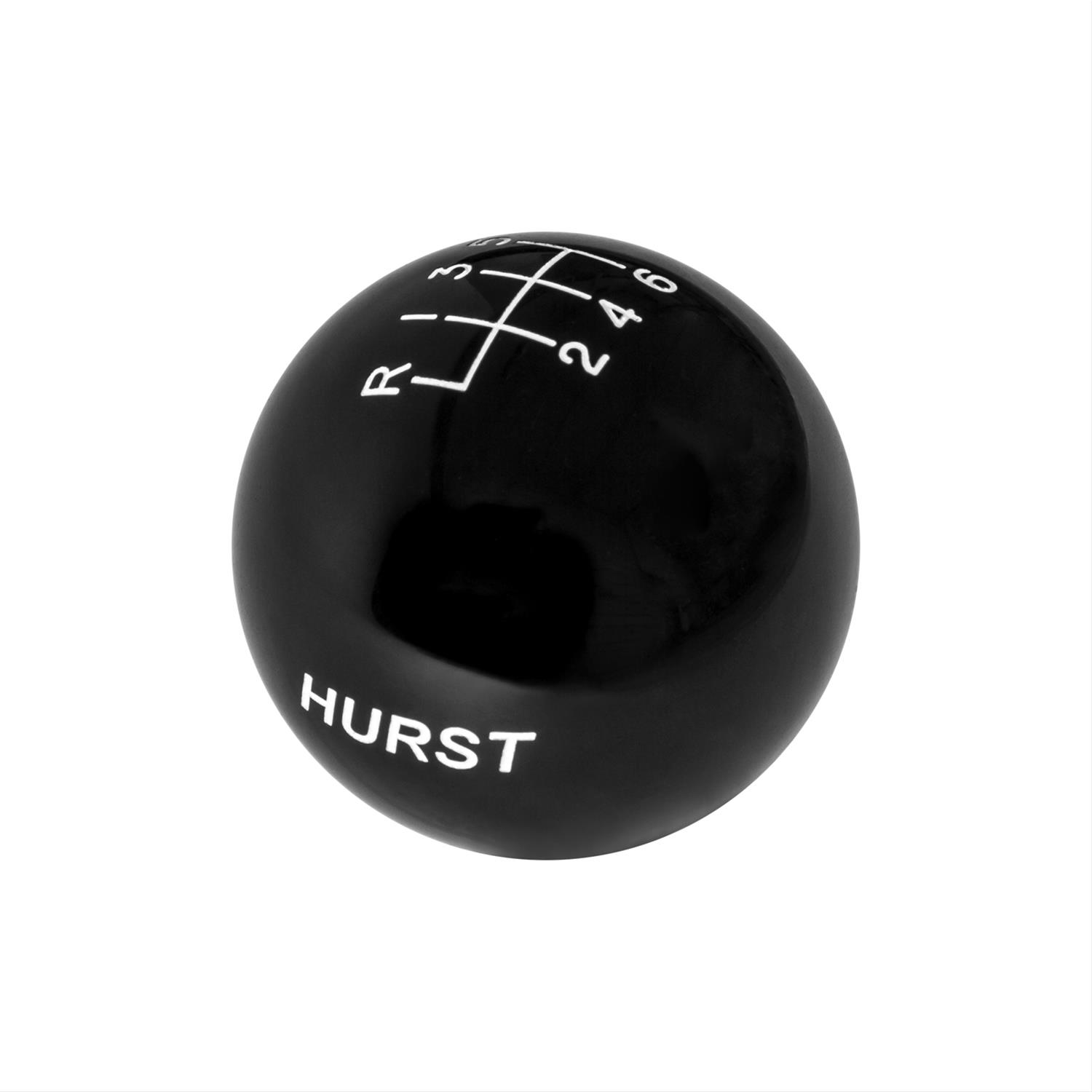 Hurst Classic Shift Knobs 1631225 Shifter Knob, Round, Manual Transmission, M12 x 1.25mm Threads, Black, Plastic, Ford, Mustang, Fiesta, Focus, Each thumbnail 2