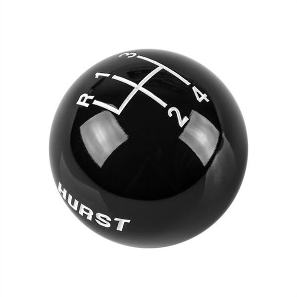Hurst Classic Shift Knobs 1637627 Knob, Plastic, Black, 4 Speed, Logo, 3/8 in.-16, Each