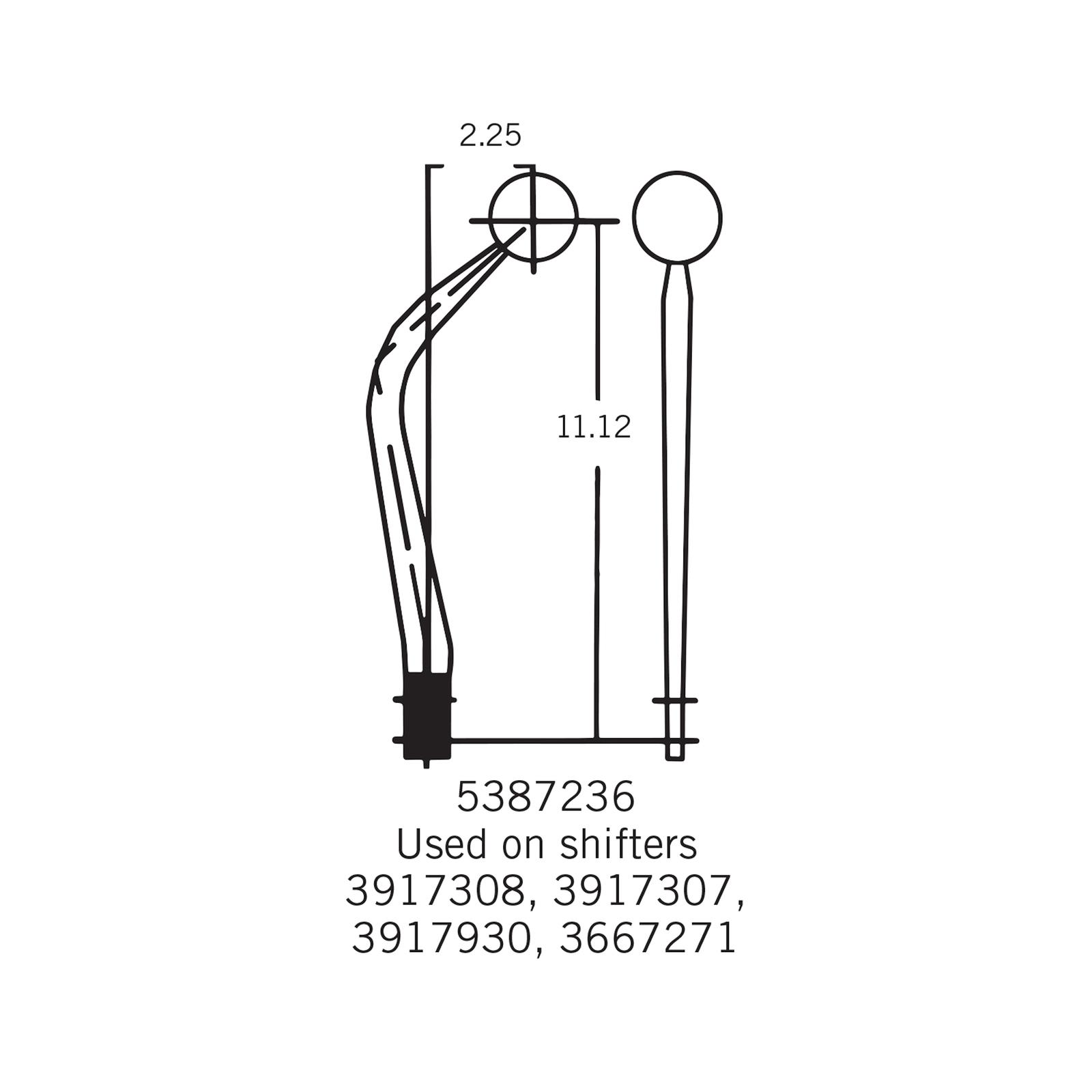 Hurst Shifters 5387236 Hurst Competition Plus Flat Shifter Sticks