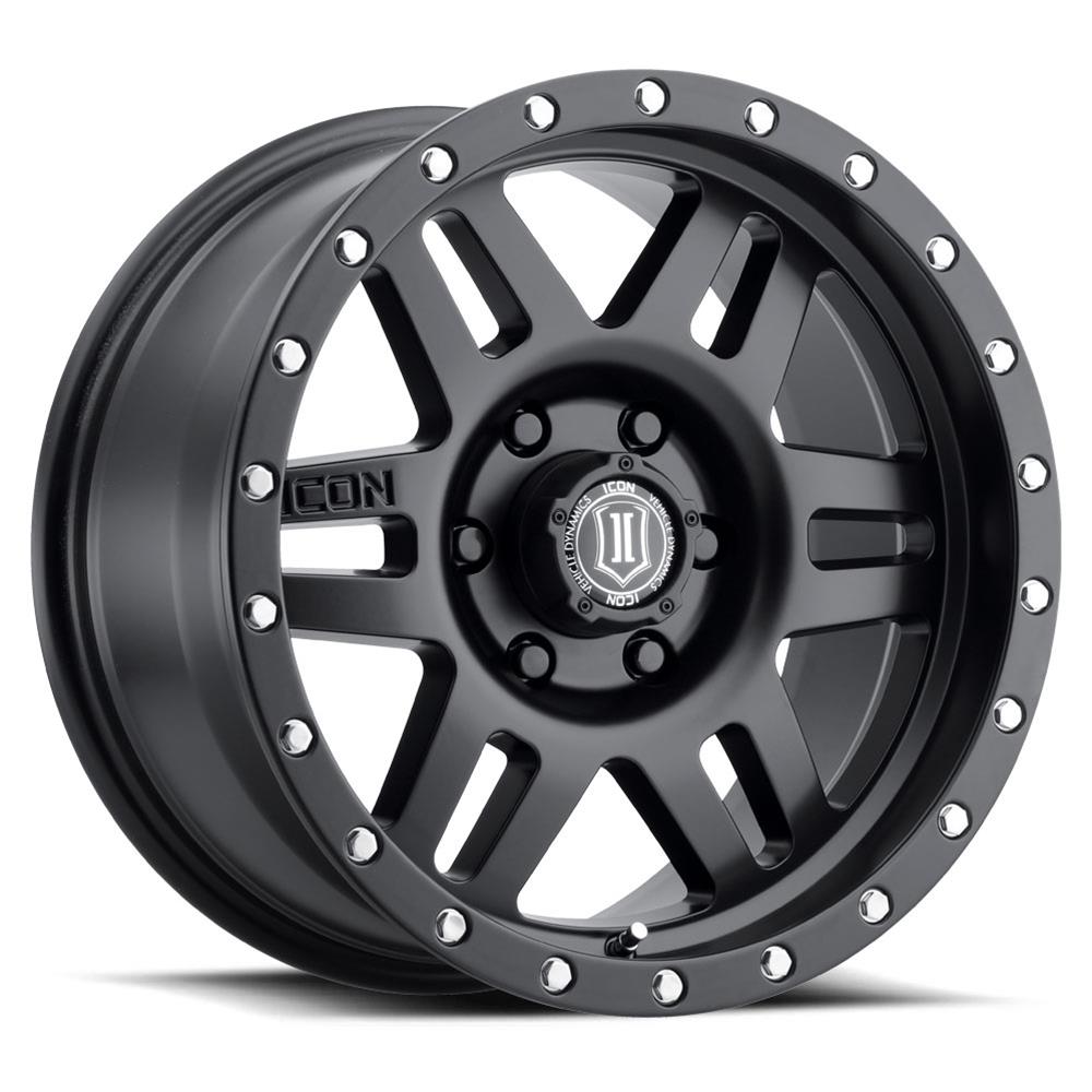 ICON Six Speed 17x8.5 6x135 6mm Offset 5in BS 94mm Bore Satin Black Wheel thumbnail 2