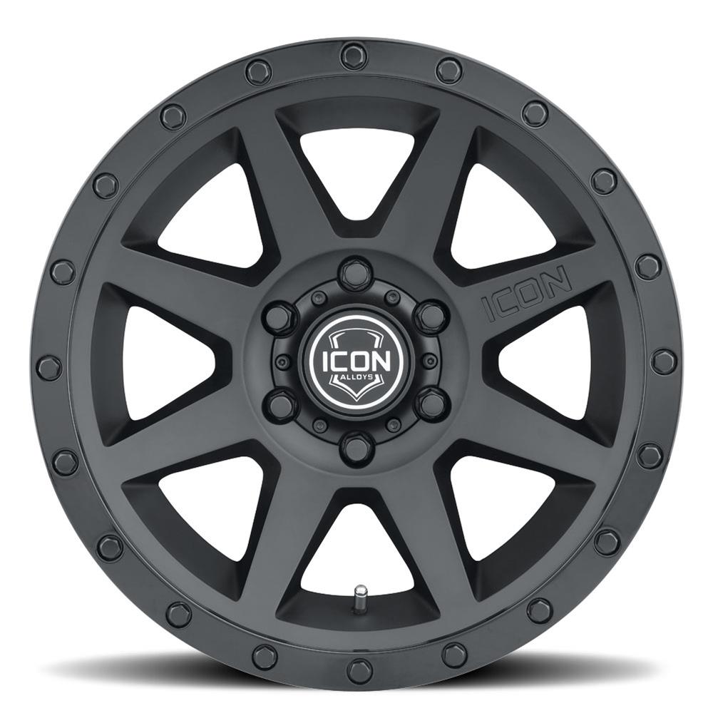 ICON Rebound 17x8.5 6x5.5 25mm Offset 5.75in BS 95.1mm Bore Double Black Wheel thumbnail 2