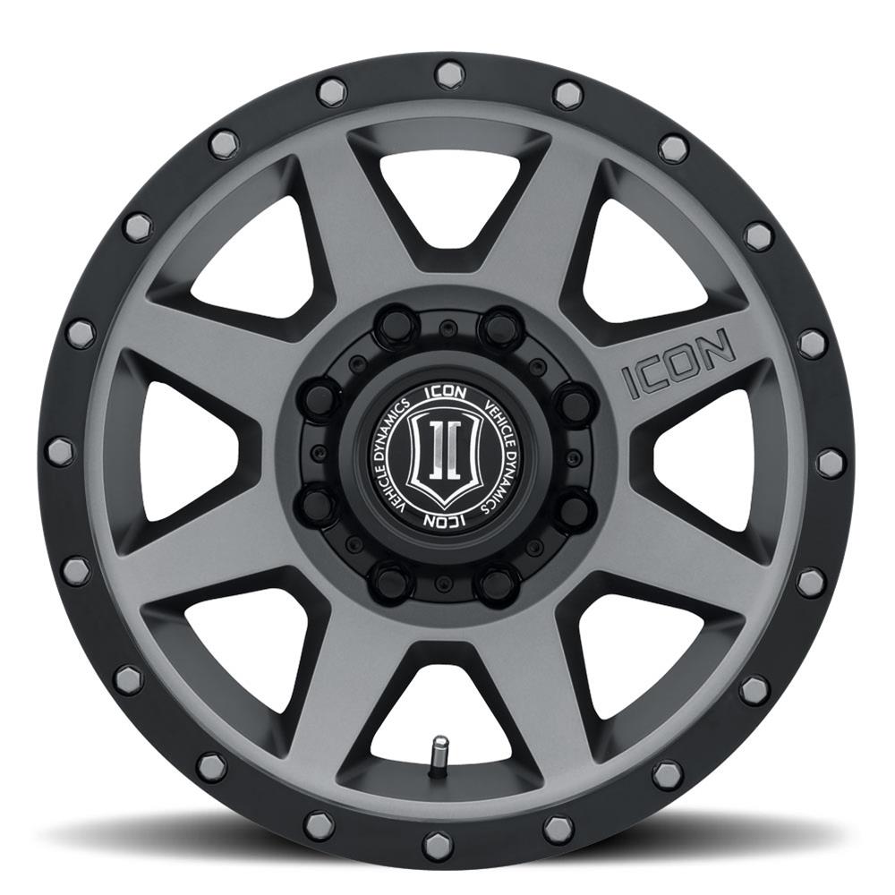 ICON Rebound HD 18x9 8x6.5 12mm Offset 5.5in BS 121.4mm Bore Titanium Wheel