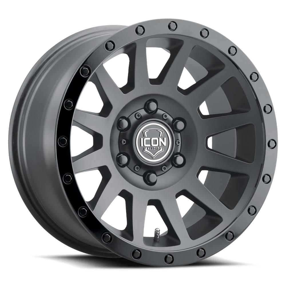 ICON Compression 18x9 6x5.5 25mm Offset 6in BS 95.1mm Bore Double Black Wheel thumbnail 2