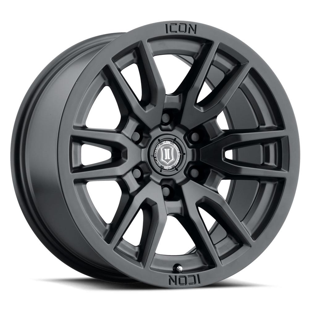 ICON Alloys 2417859057SB Icon Alloys Vector 6 Satin Black Wheels