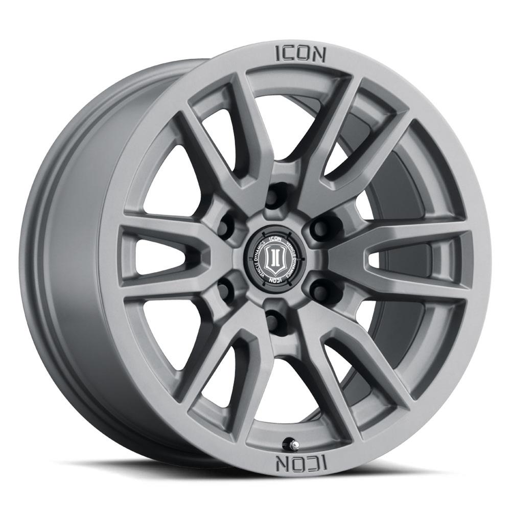 ICON Vector 6 17x8.5 6x5.5 25mm Offset 5.75in BS 95.1mm Bore Titanium Wheel thumbnail 8