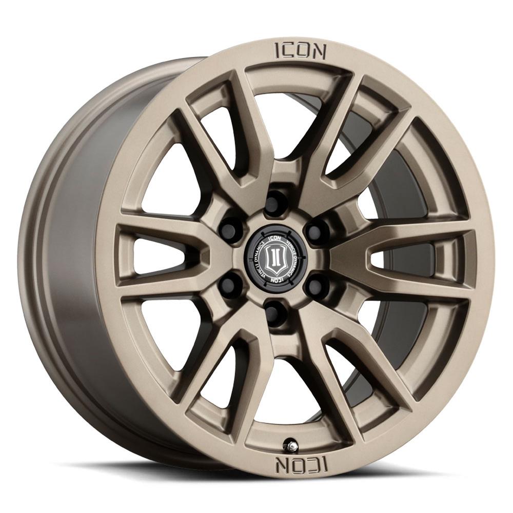 ICON Vector 6 17x8.5 6x120 0mm Offset 4.75in BS 67mm Bore Bronze Wheel thumbnail 2
