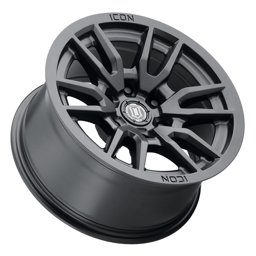 Icon Alloys Vector 6 Satin Black Wheels 17x8.5 Wheel, VECTOR SAT BLK - 17 X 8.5 / X 5.5 / 25MM / 5.75" BS thumbnail 3