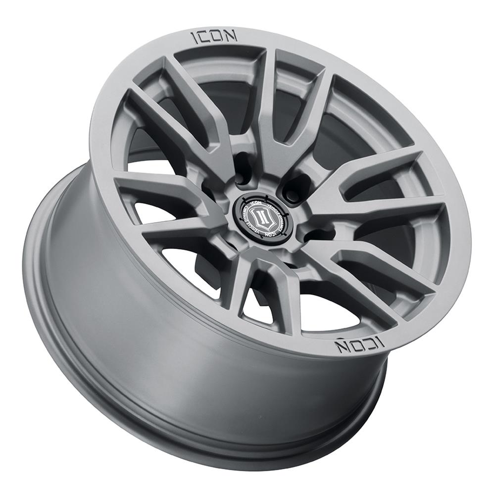ICON Vector 6 17x8.5 6x120 0mm Offset 4.75in BS 67mm Bore Titanium Wheel thumbnail 3