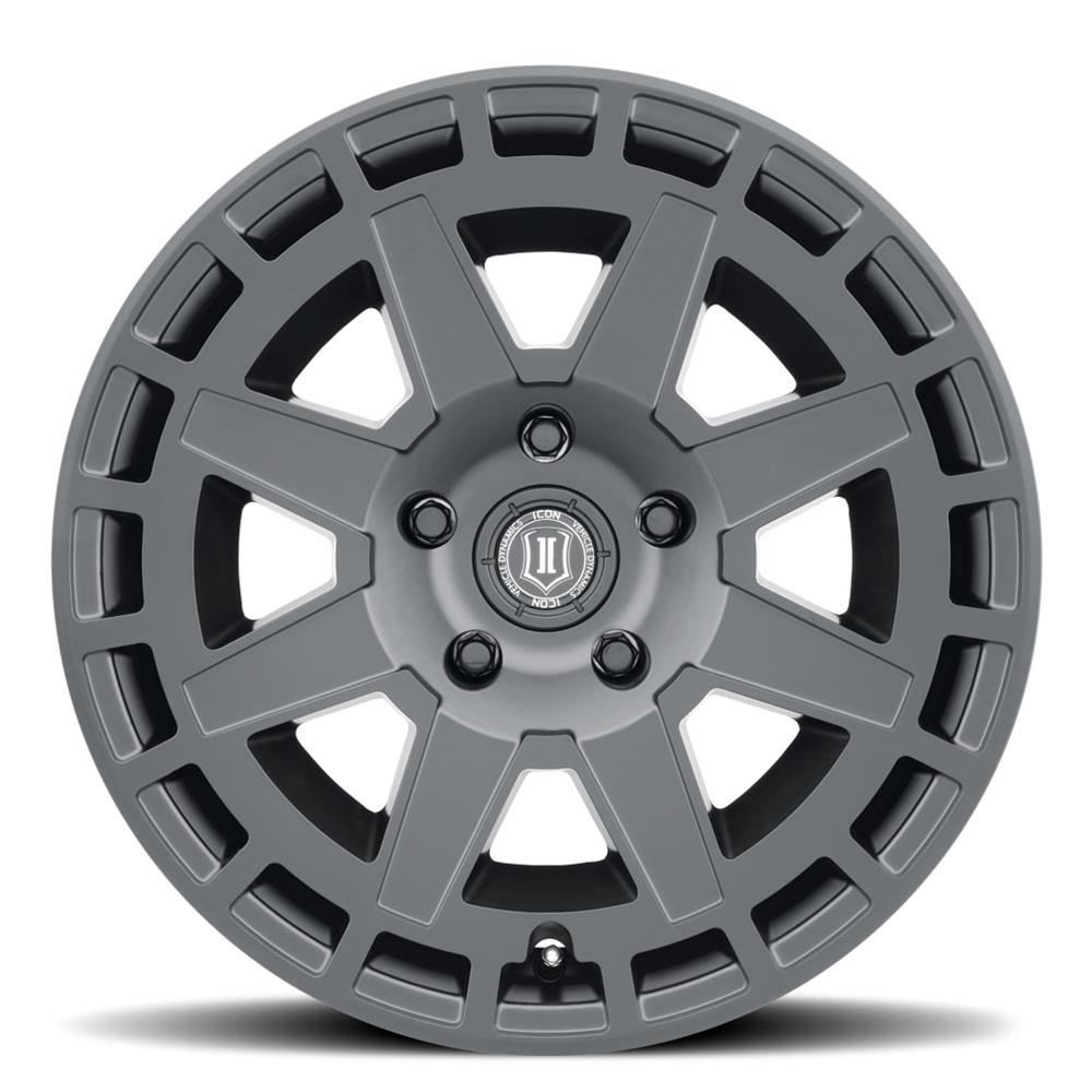 ICON Compass 17x8.5 6x135 6mm Offset 5in BS Satin Black Wheel thumbnail 2