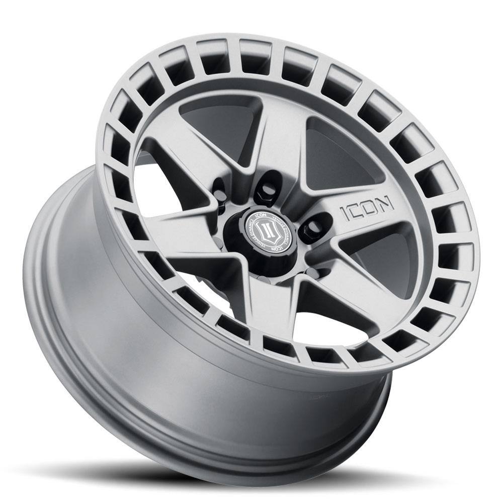 ICON Raider 17x8.5 6x5.5 0mm Offset 4.75in BS Titanium Wheel thumbnail 3
