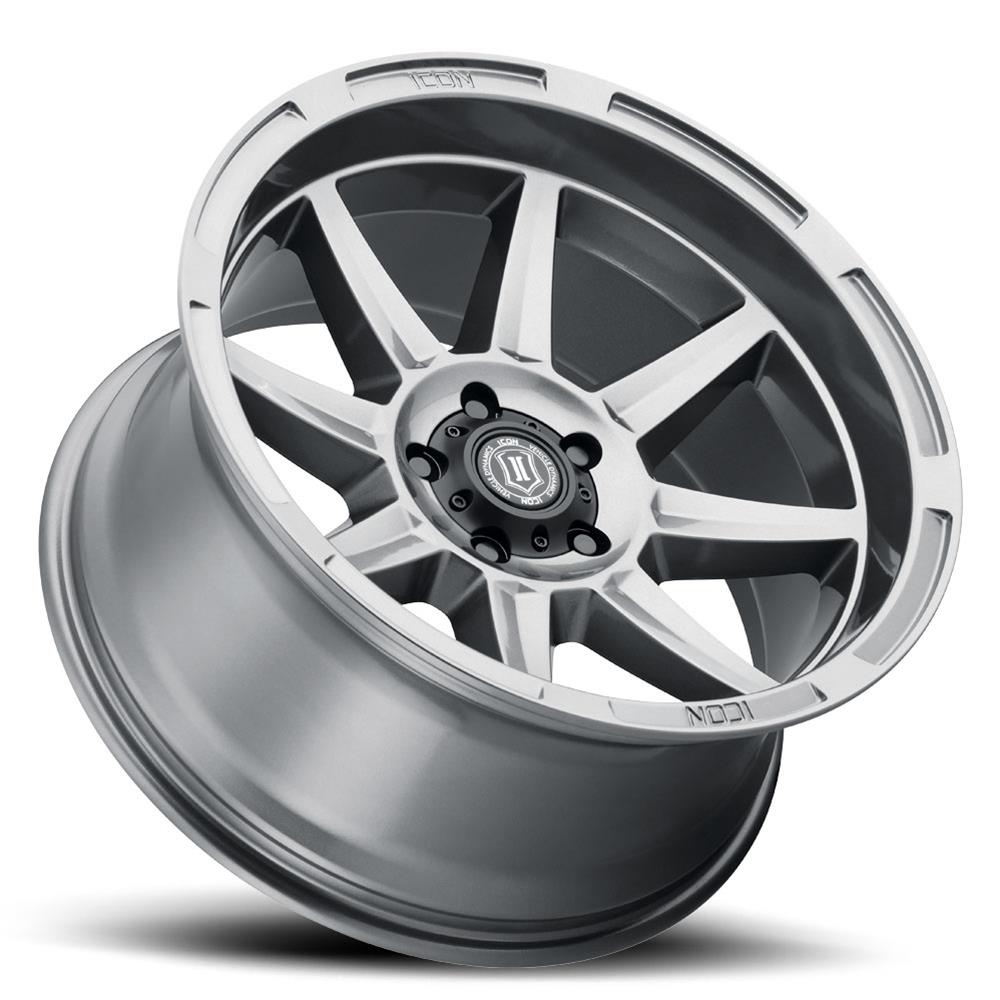ICON Bandit 20x10 5x150 -24mm 4.5in BS 110.10mm Bore Gun Metal Wheel thumbnail 2