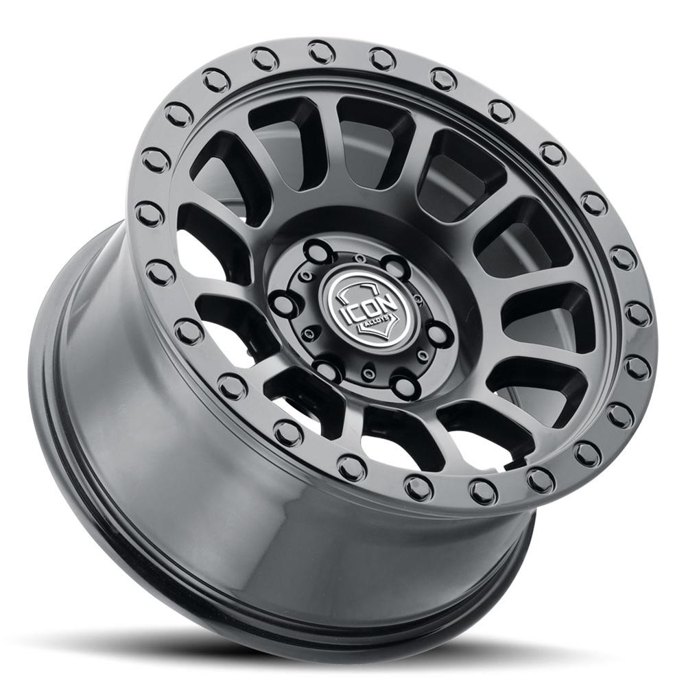 ICON Hulse 17 X 8.5 6 X 5.5 0mm Offset 4.75in BS Double Black thumbnail 3