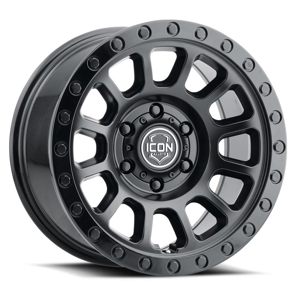ICON Hulse 17 X 8.5 6 X 5.5 0mm Offset 4.75in BS Double Black thumbnail 2