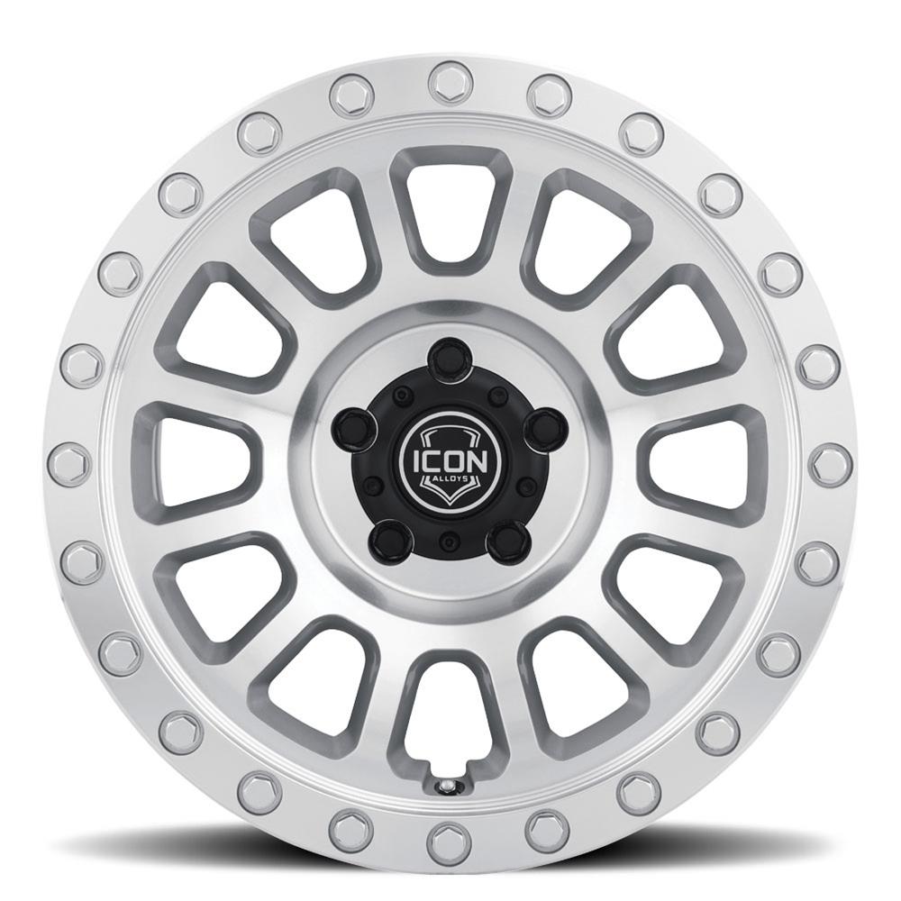 ICON Hulse 17 X 8.5 6 X 5.5 0mm Offset 4.75in BS Silver Machined thumbnail 2