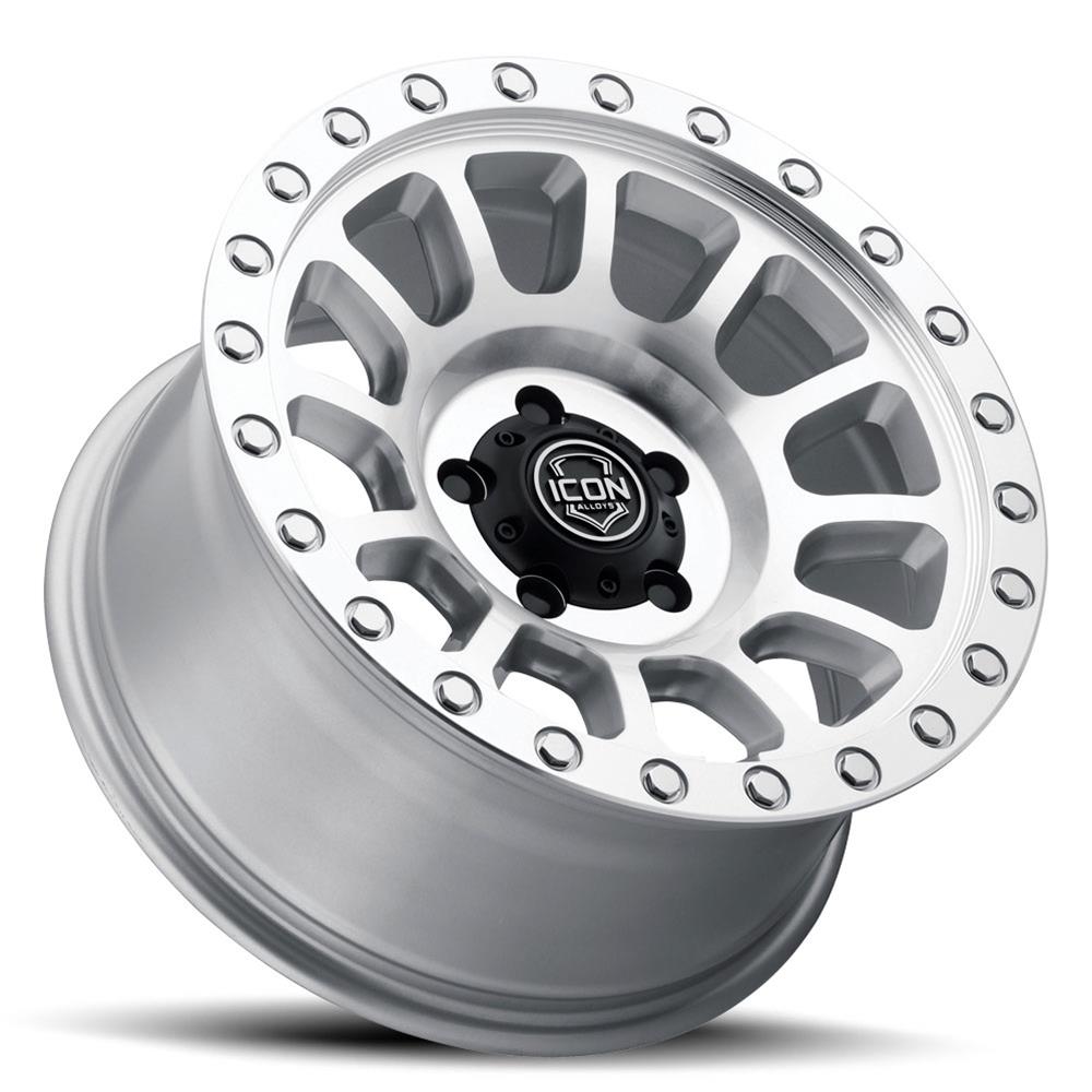 ICON Hulse 17 X 8.5 6 X 5.5 0mm Offset 4.75in BS Silver Machined thumbnail 3