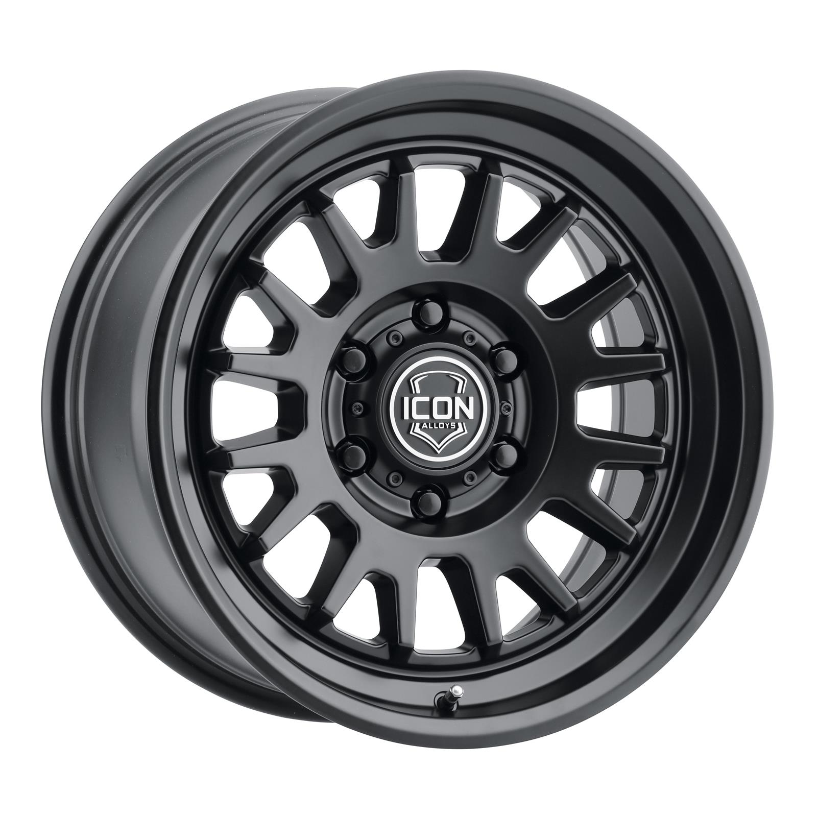ICON Anza 17x8.5 6x5.5 0mm Offset 4.75in BS 106.1mm Hub Bore Satin Black Wheel thumbnail 2
