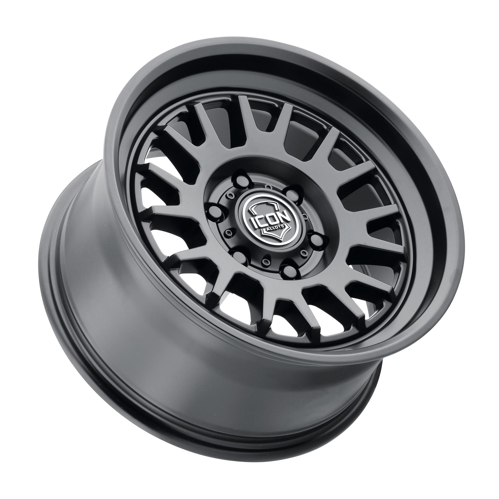 ICON Anza 17x8.5 6x5.5 0mm Offset 4.75in BS 106.1mm Hub Bore Satin Black Wheel thumbnail 3