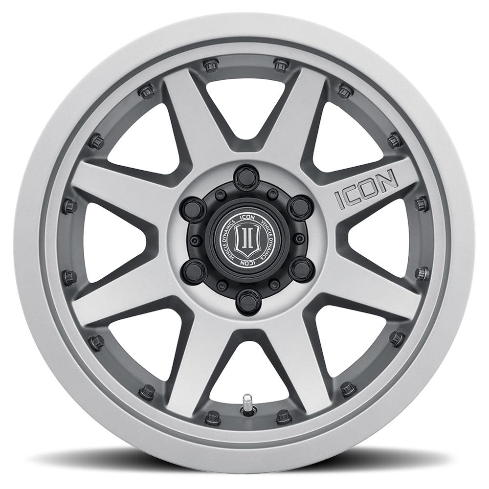 ICON Rebound Pro 17x8.5 6x5.5 0mm Offset 4.75in BS 106.1mm Bore Titanium Wheel thumbnail 3