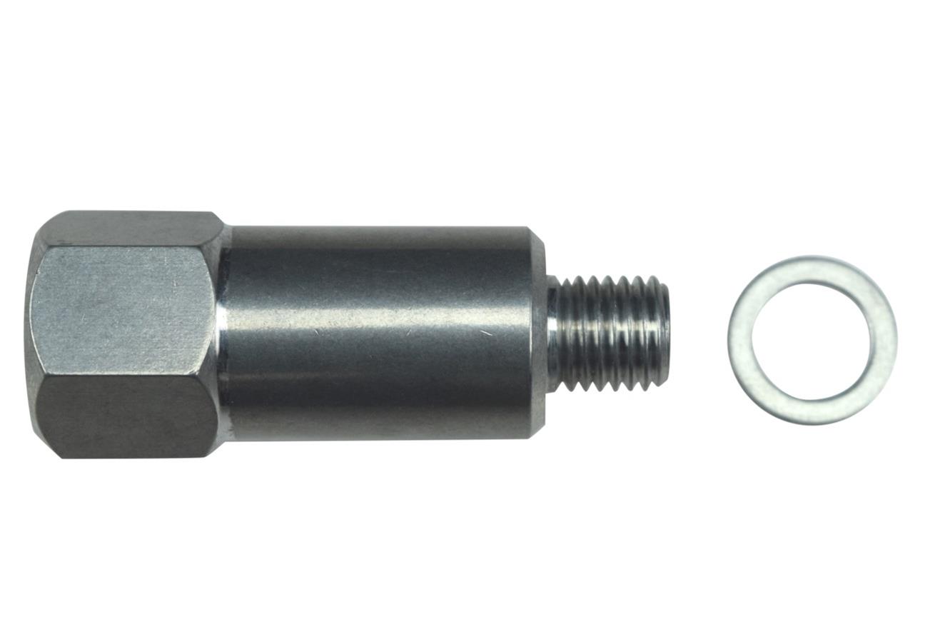 ICT Billet Gauge Adapters 551179L Adapter, Straight, Aluminum, Natural, M12 x 1.5 Male Threads, 3/8 in. NPT Female Threads, Each thumbnail 2