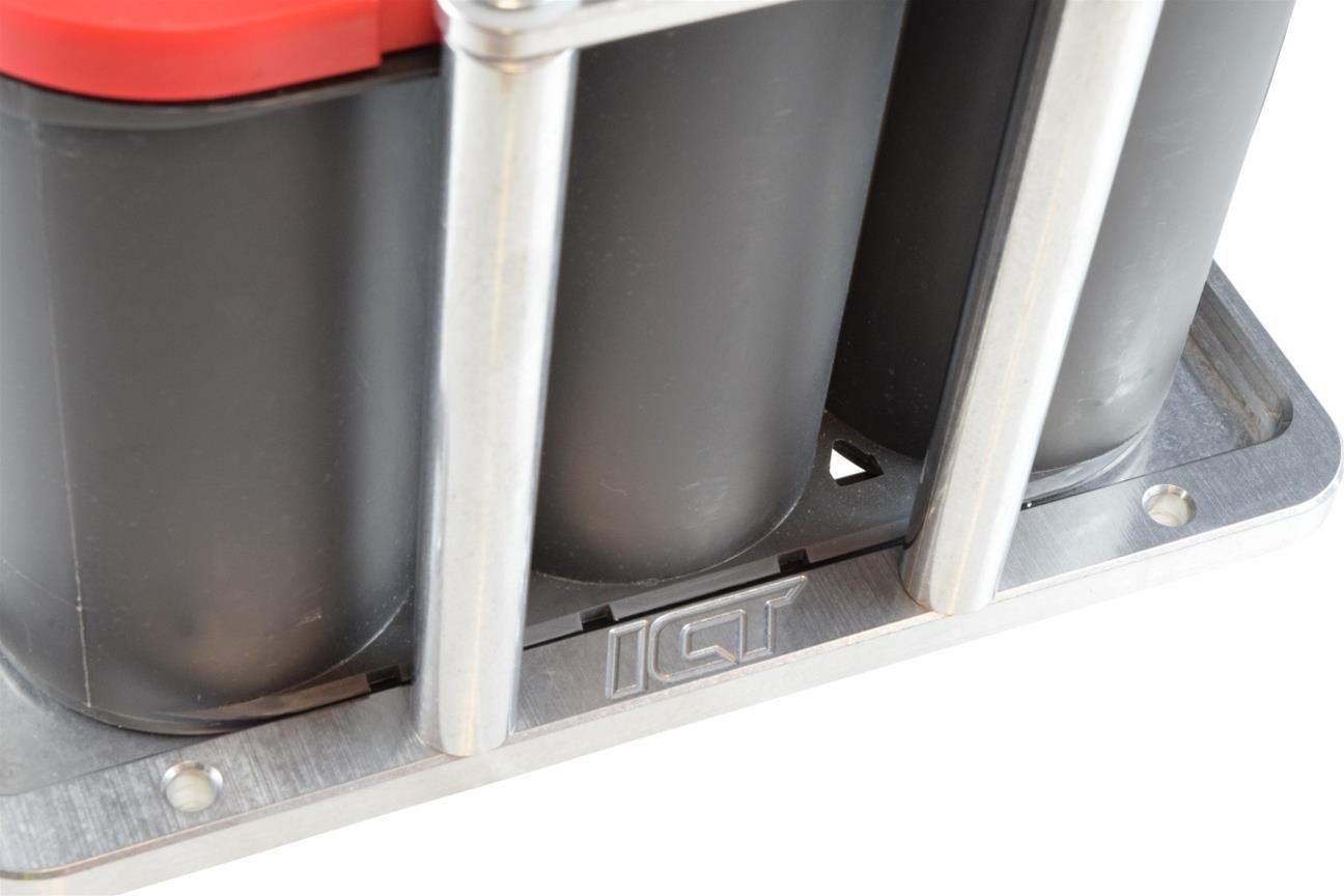 ICT Billet Battery Trays 551181 Tray, Aluminum, Natural, 8.5 in. Width, 11.250 in. Length, Hold-down, Kit thumbnail 5