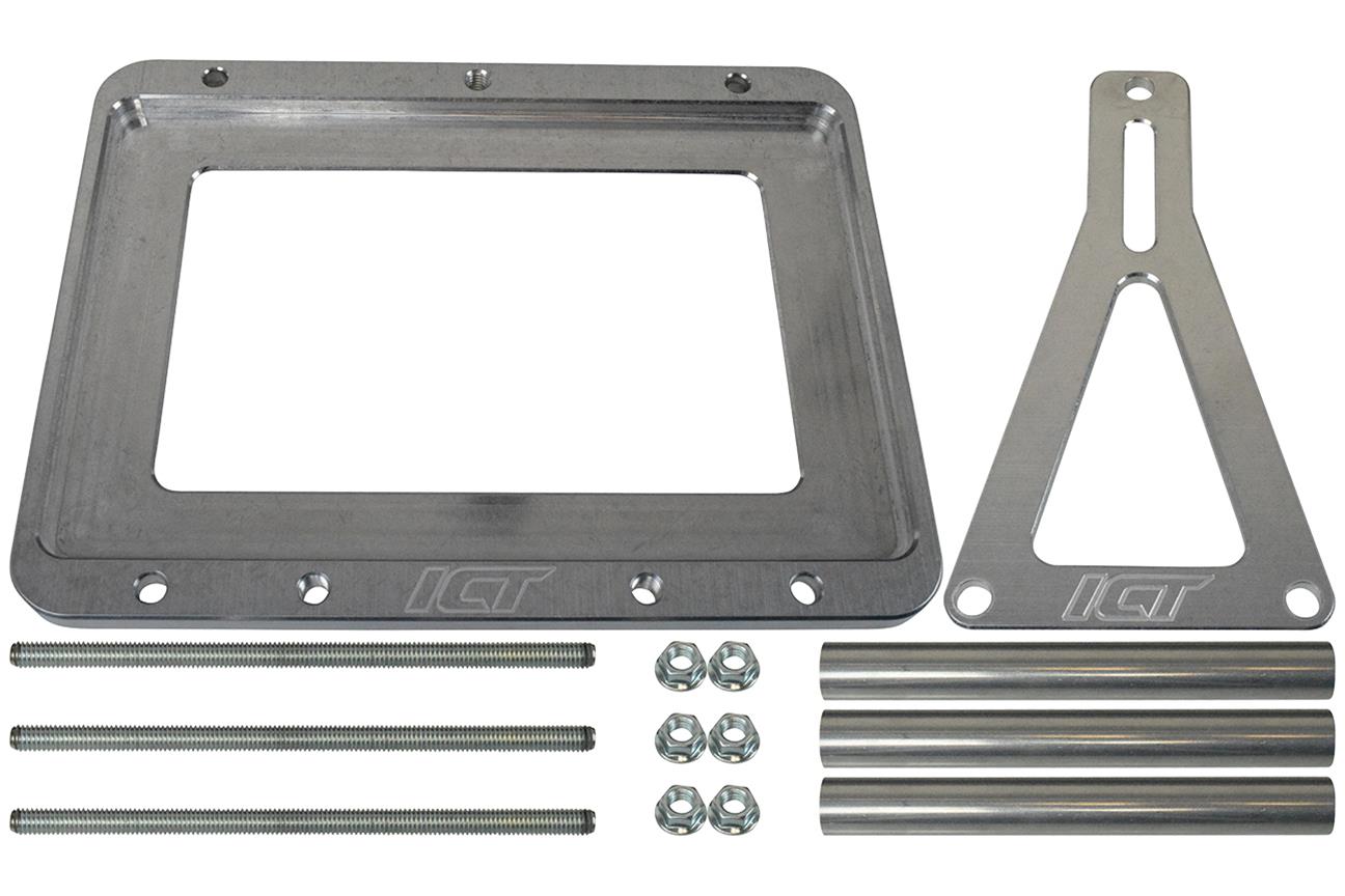 ICT Billet Battery Trays 551181 Tray, Aluminum, Natural, 8.5 in. Width, 11.250 in. Length, Hold-down, Kit thumbnail 2
