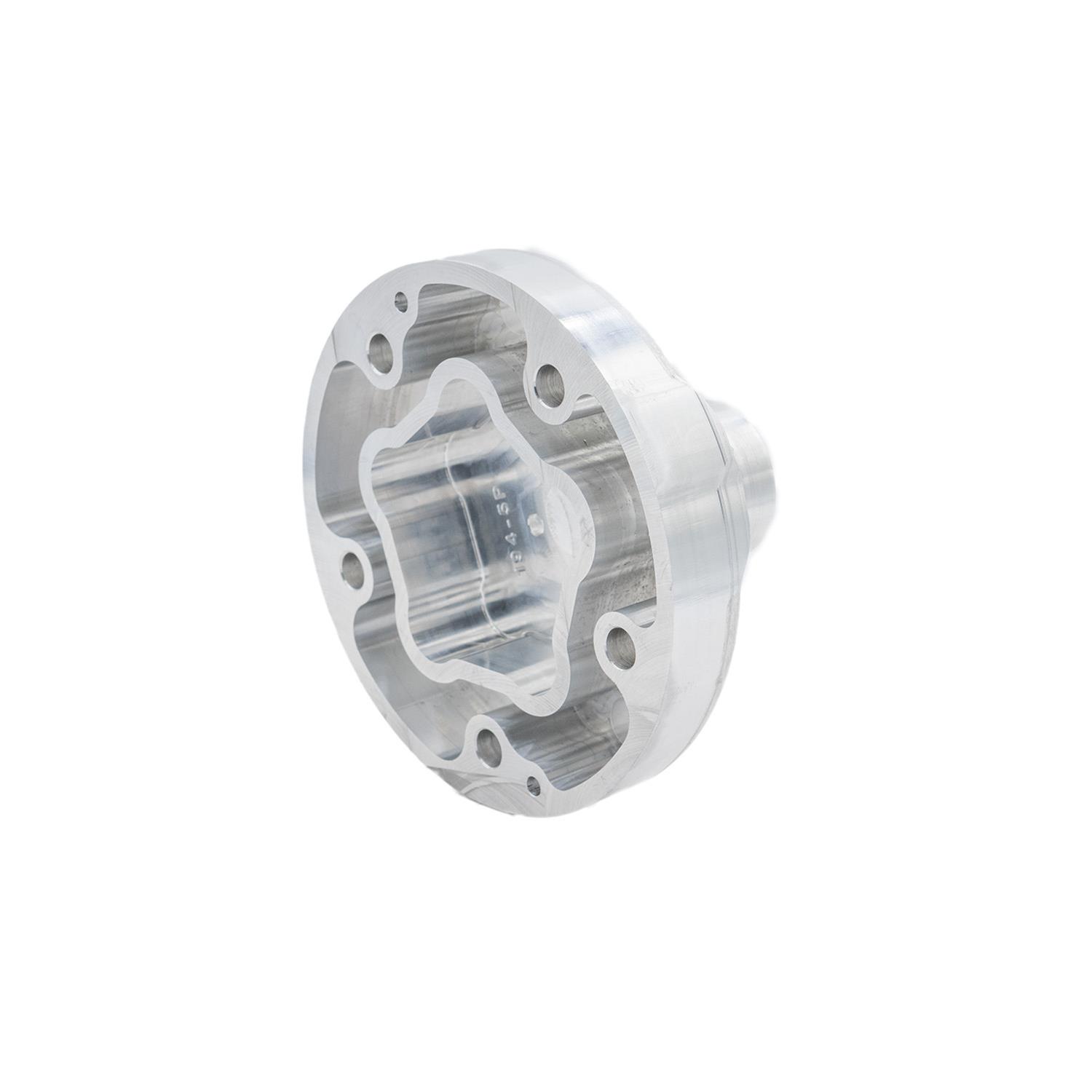 ICT Billet Air Conditioning Compressor Covers 551194-5P Sanden 508 Rear Cover to Use with R4 Hoses thumbnail 4